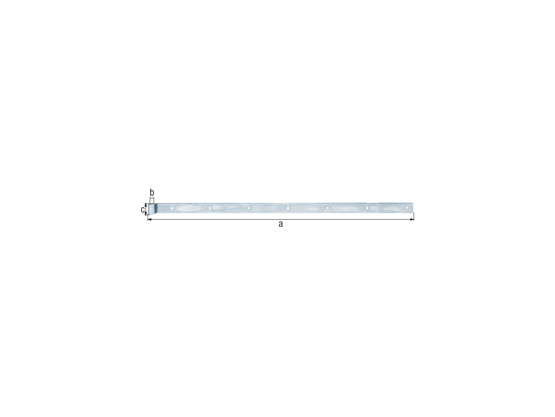 Penture droite acier zingué 300mm ø14 GAH ALBERTS
