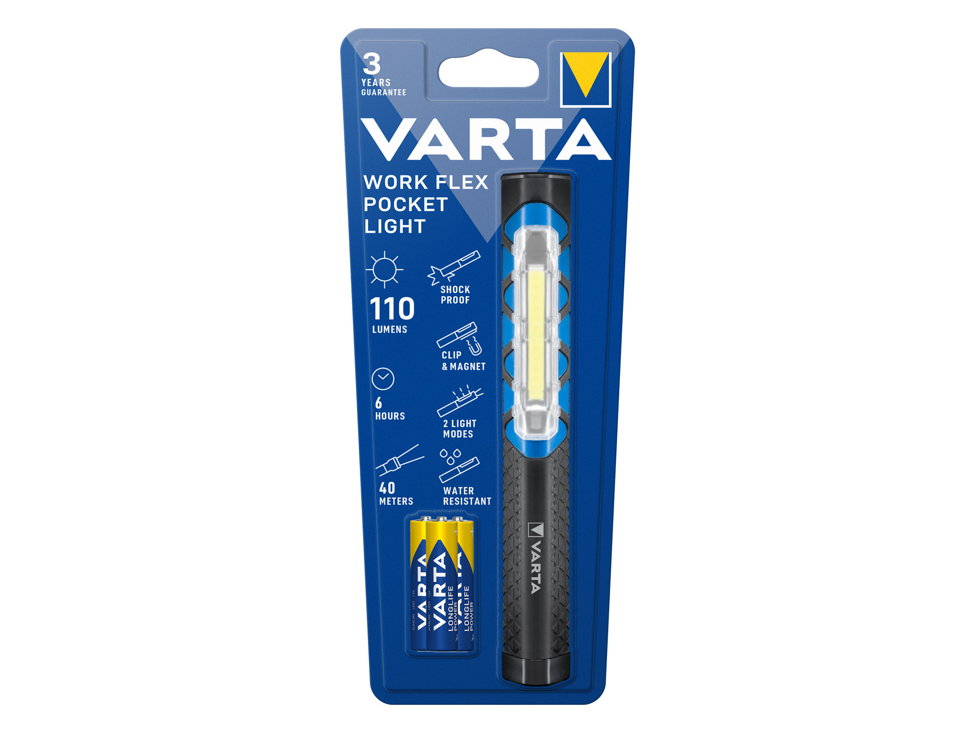 Lampe torche Led VARTA Work Flex Pocket 1,5W