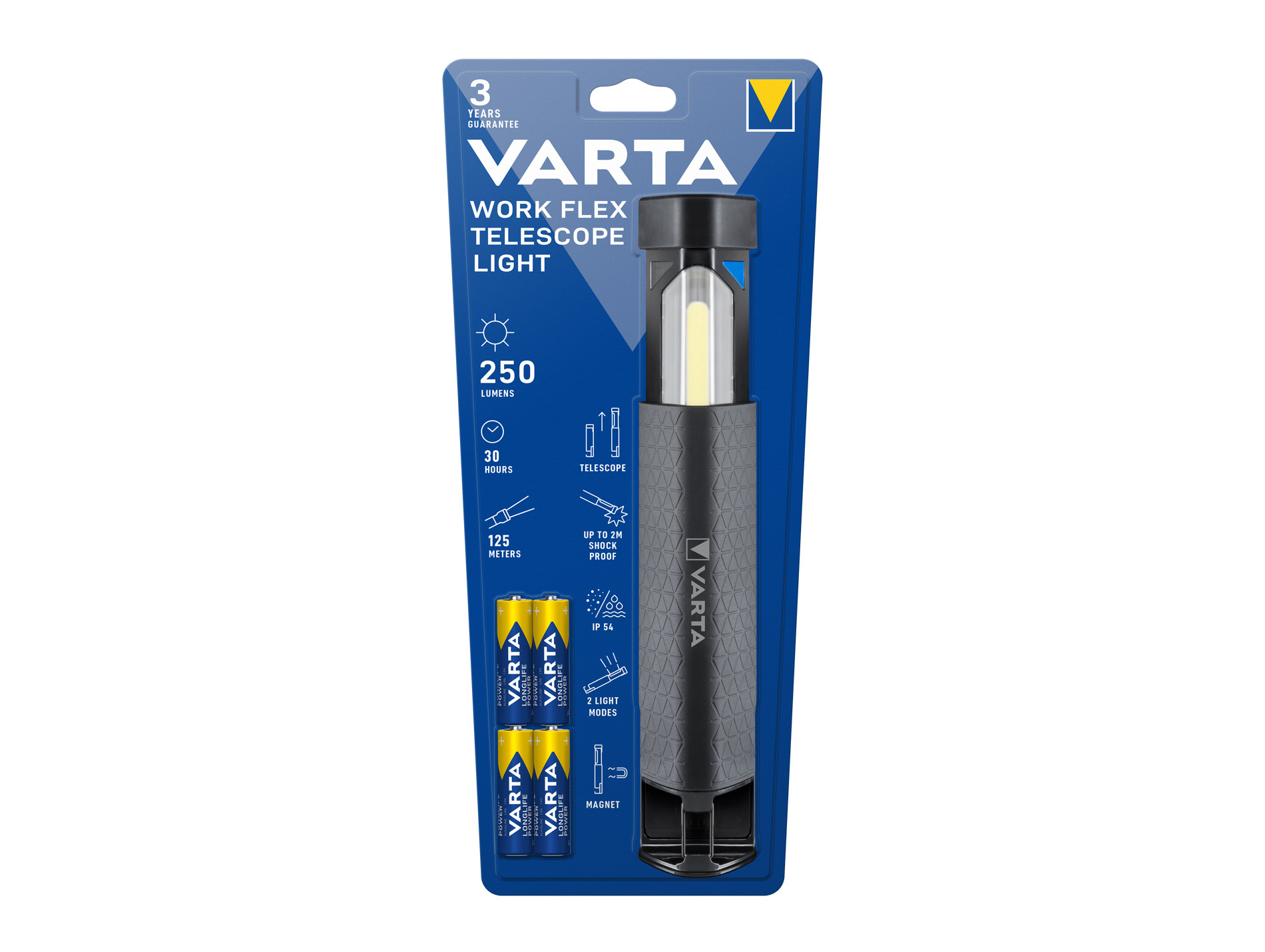 Lampe torche Led VARTA Work Flex Télescopique 5W