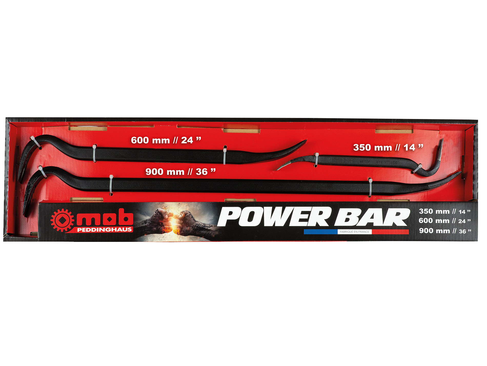 Lot de 3 pinces à décoffrer POWER BAR