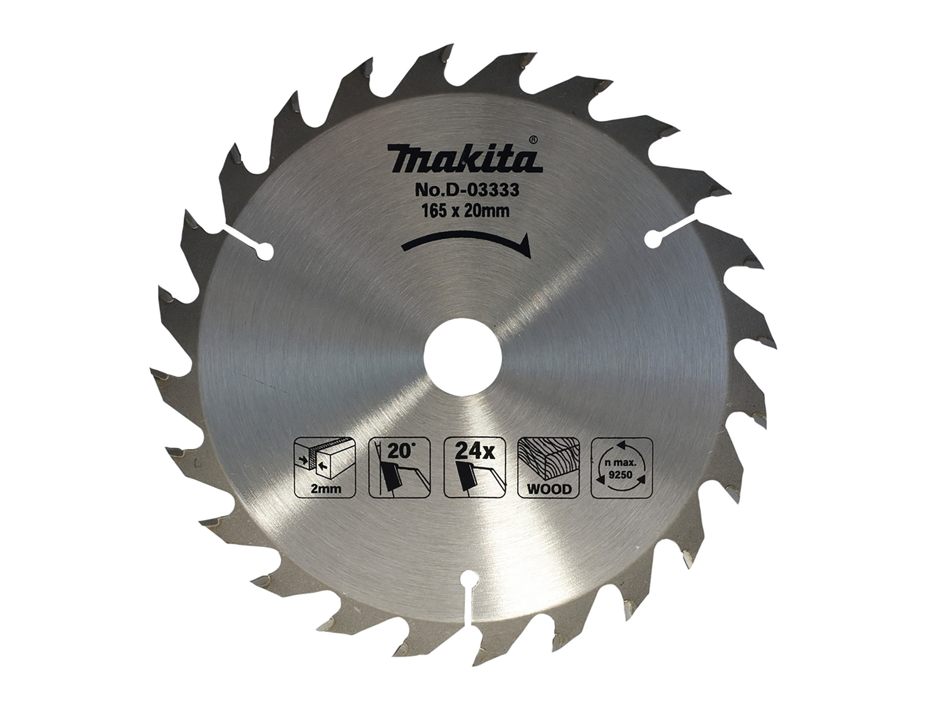 Lame scie circulaire pour bois Ø165mm 24 dents MAKITA