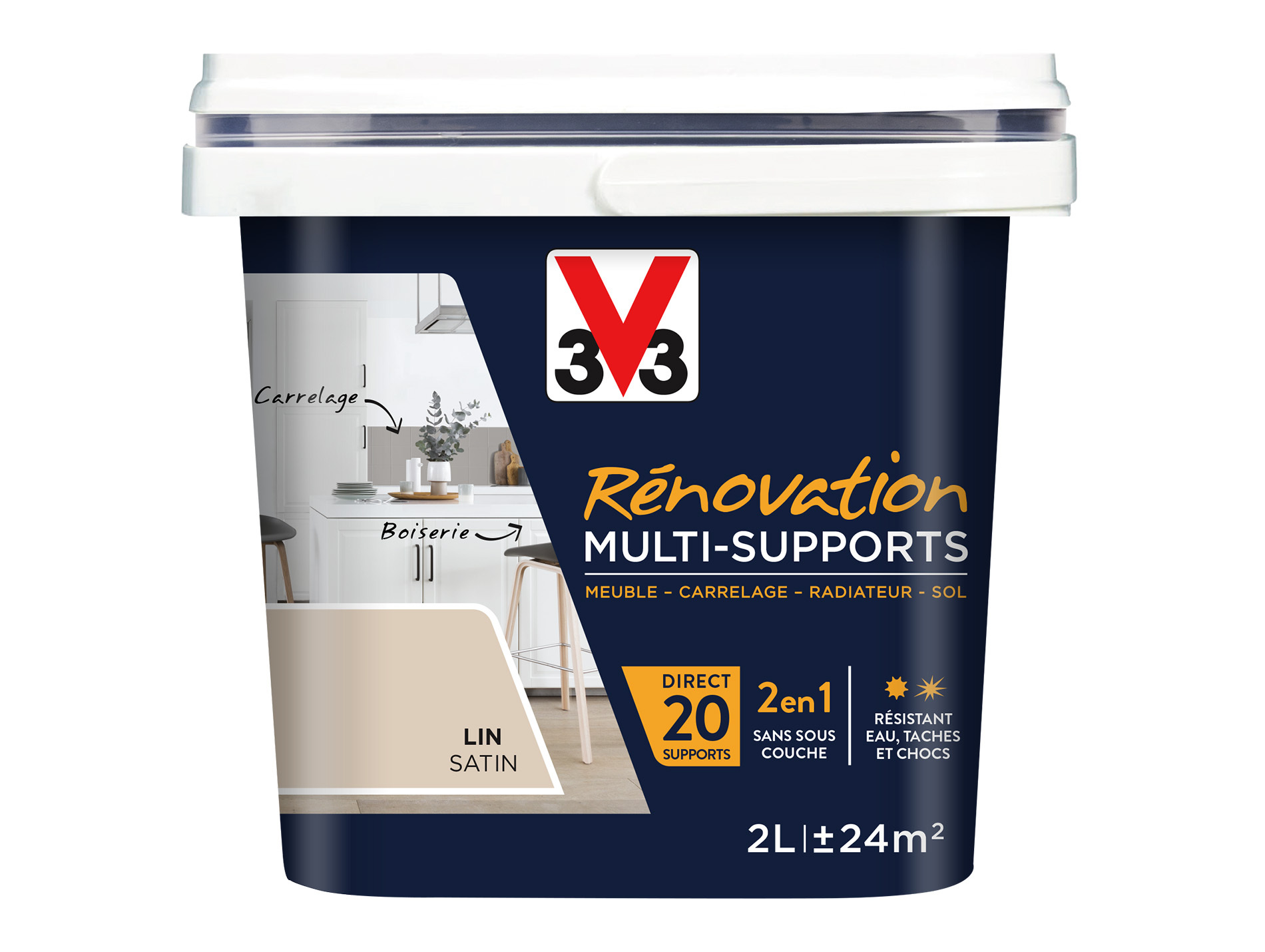 Peinture V33 Rénovation Multi-supports Lin 2L