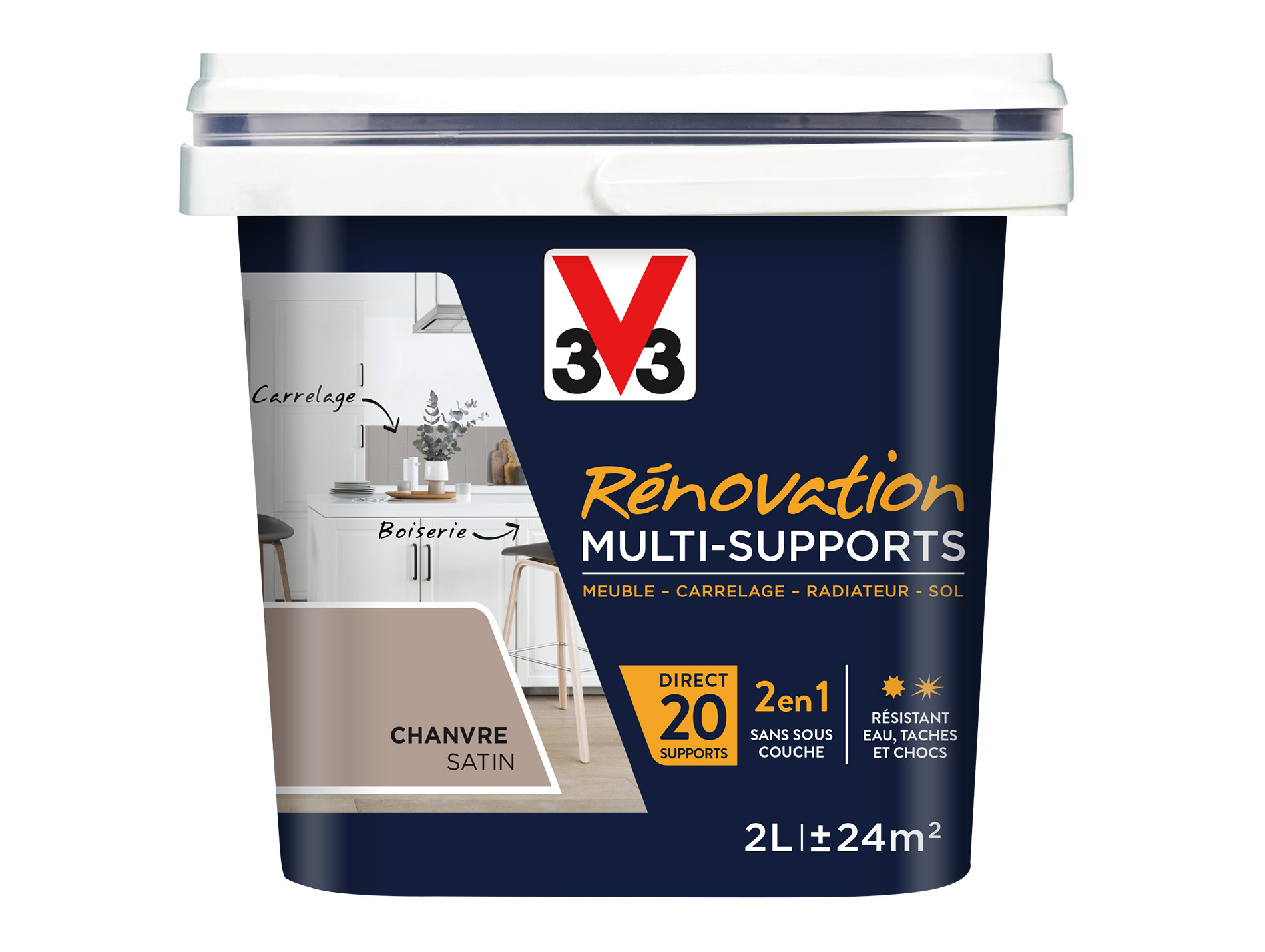 Peinture V33 Rénovation Multi-supports Chanvre 2L