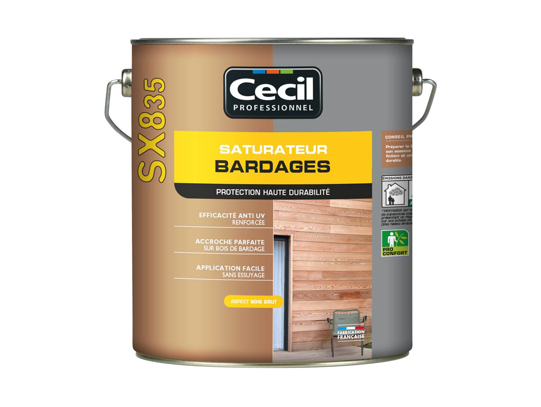 Saturateur bardage CECILPRO SX 835 Vieilli métallisé 5L