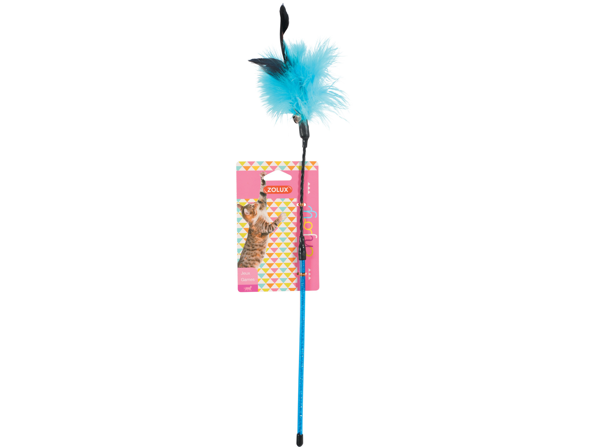 Jouet pour chat canne plumeau assorti