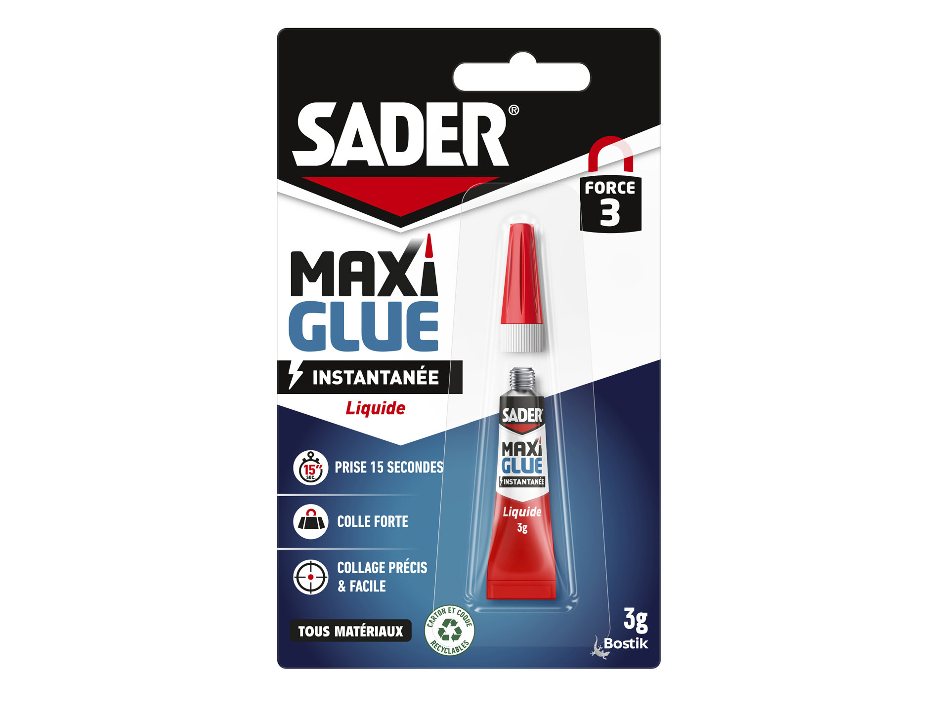 Maxiglue universelle SADER liquide 3g