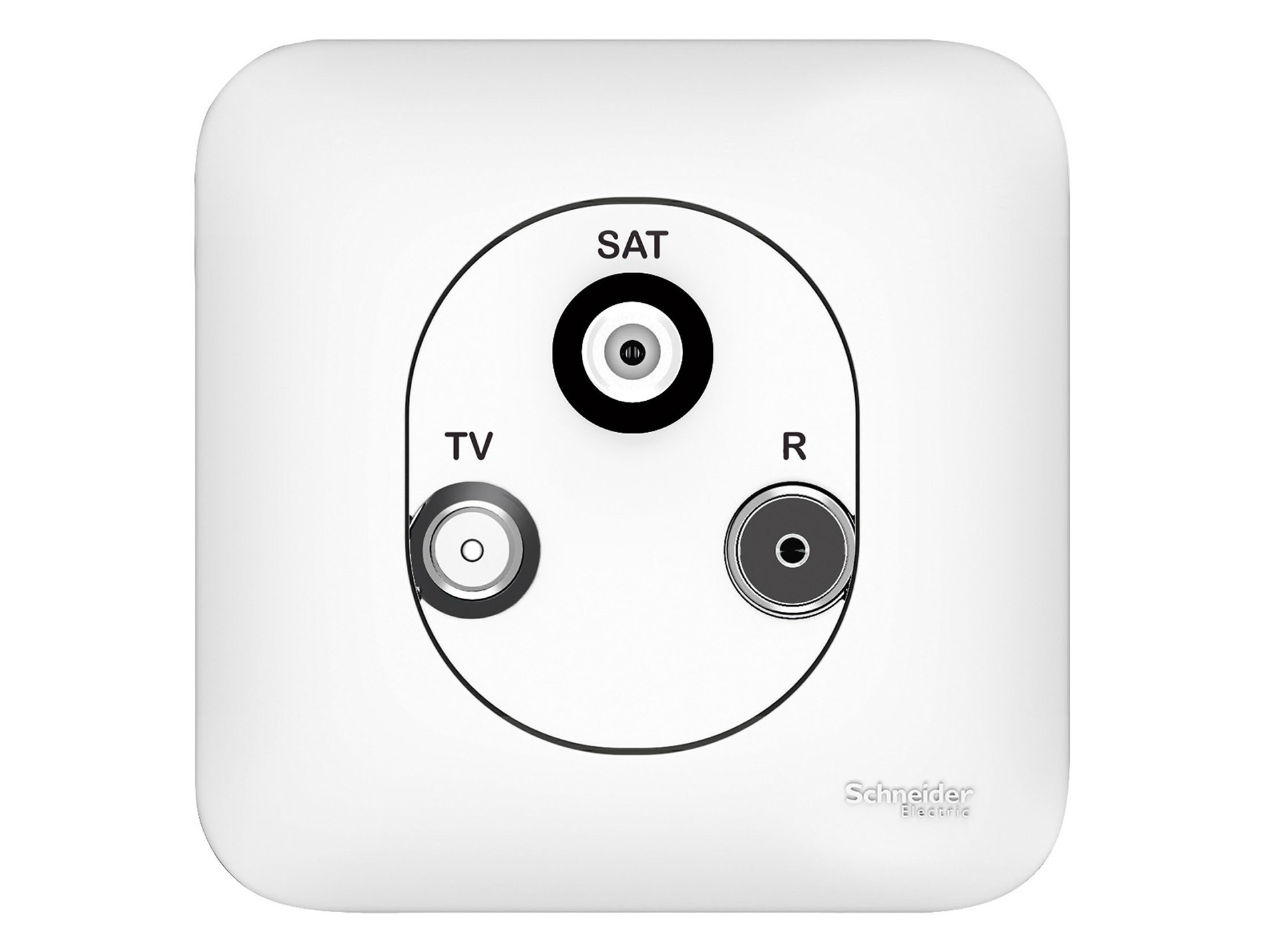 Prise TV FM SAT SCHNEIDER Ovalis