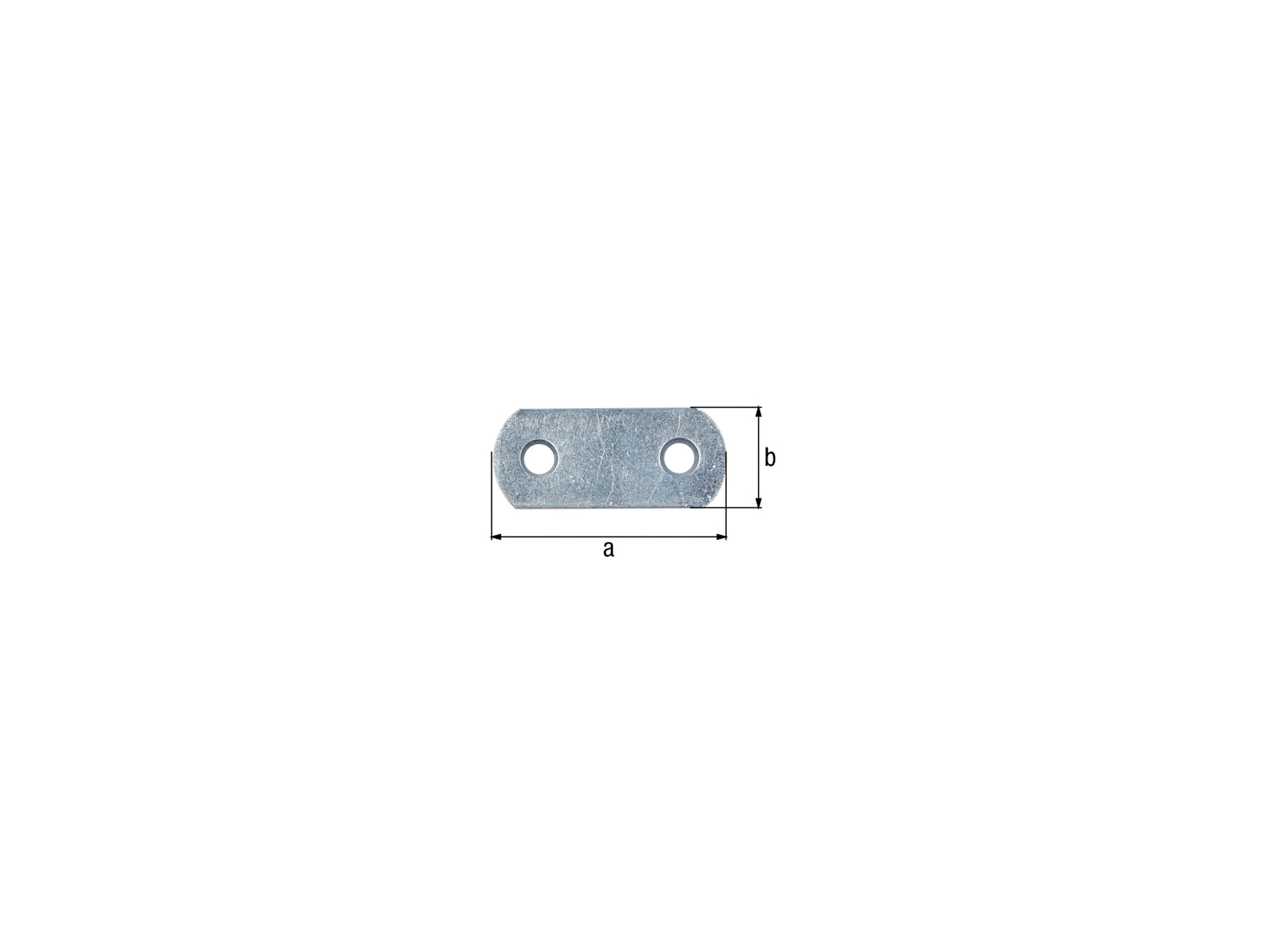 Platine d'assemblage bouts arrondis 16x40mm GAH ALBERTS