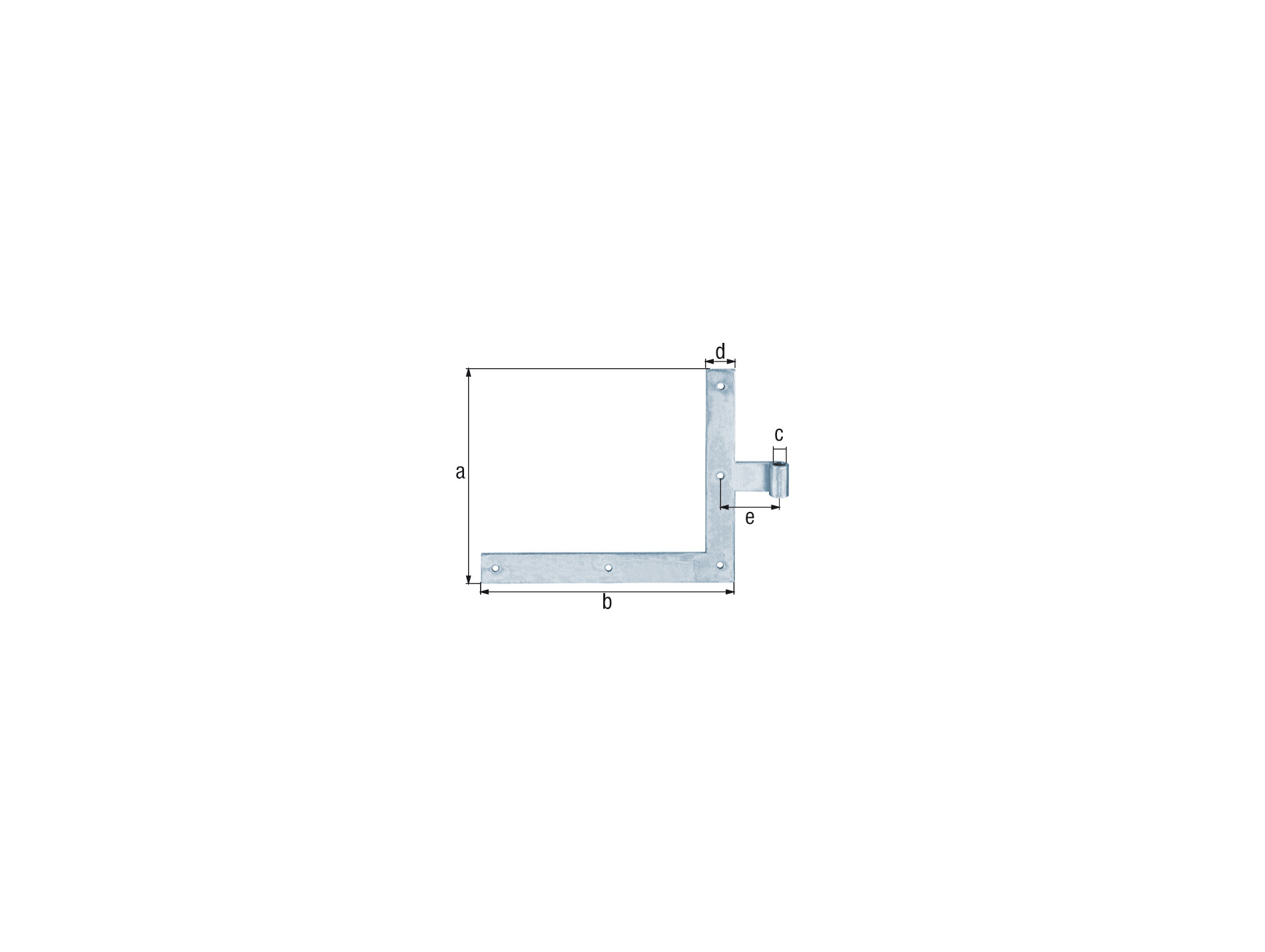Penture équerre droite haut 250x300mm GAH ALBERTS