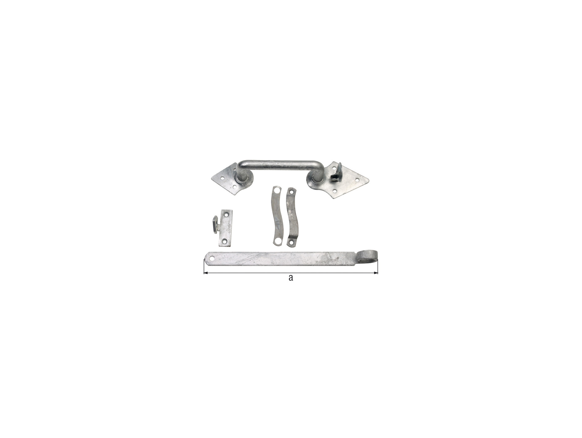 Kit poignée pour portail tressé/léger 260mm GAH ALBERTS