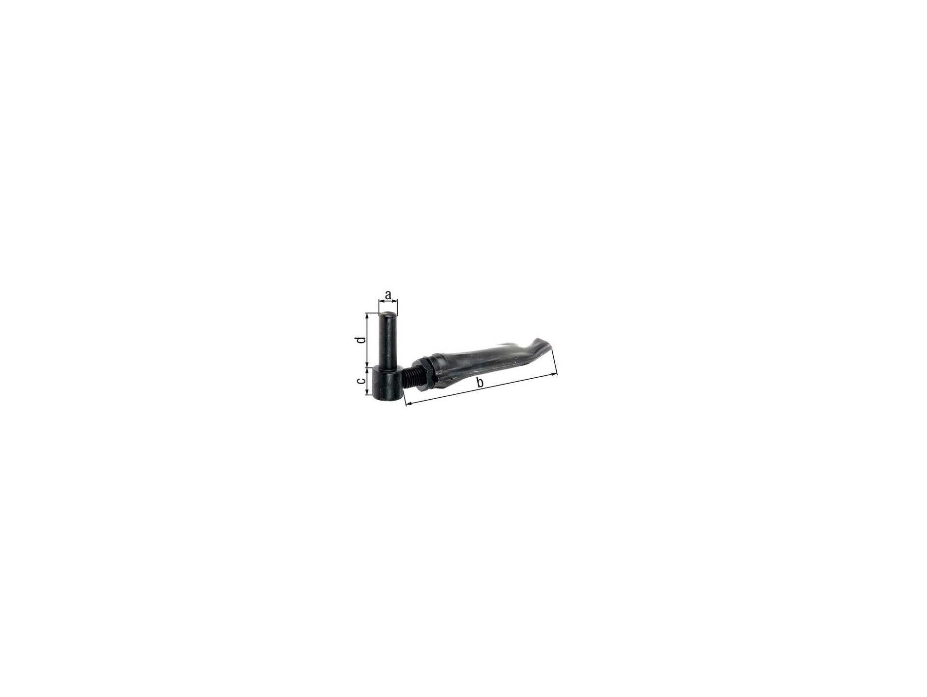 Gond à sceller noir ø14mm 110x30mm GAH ALBERTS