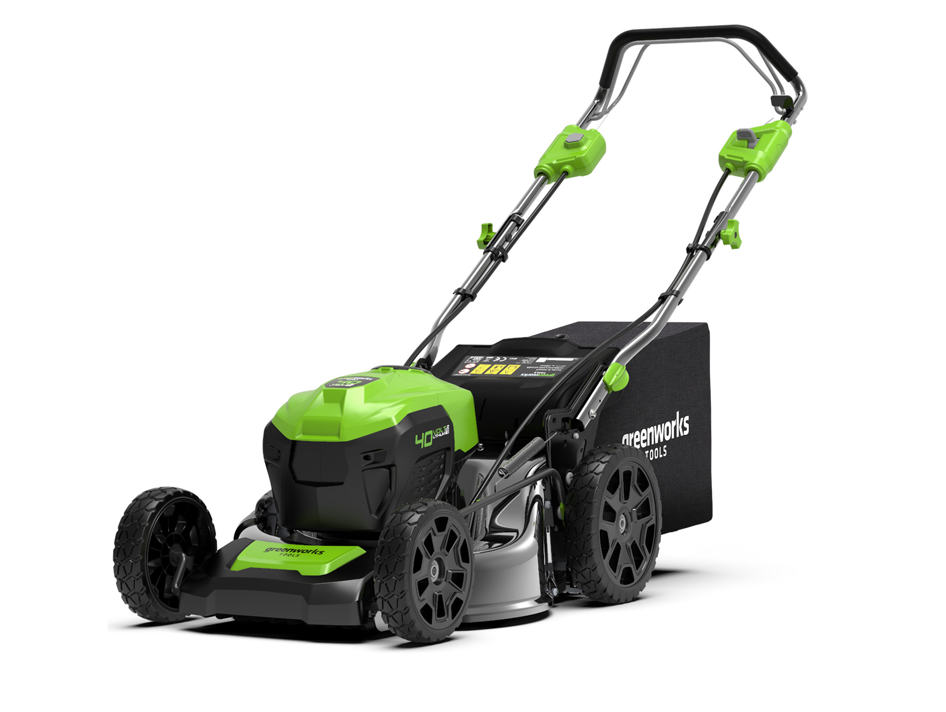 Tondeuse tractée batterie GREENWORKS GD40LM46SP l.46cm 40V B+C