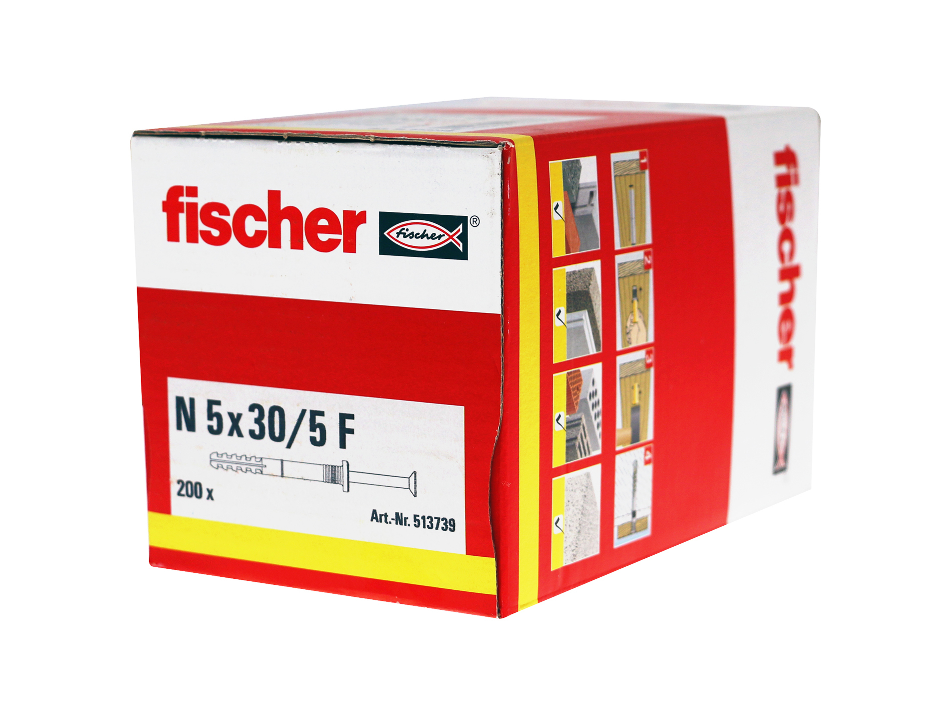 Chevilles à frapper avec vis FISCHER Ø5mm L.30mm x200