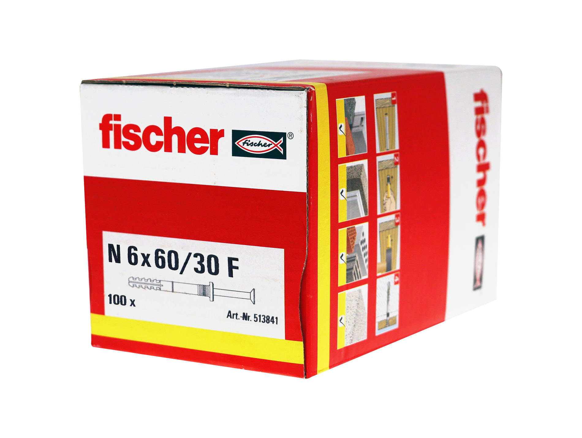 Chevilles à frapper avec vis FISCHER Ø6mm L.60mm x100