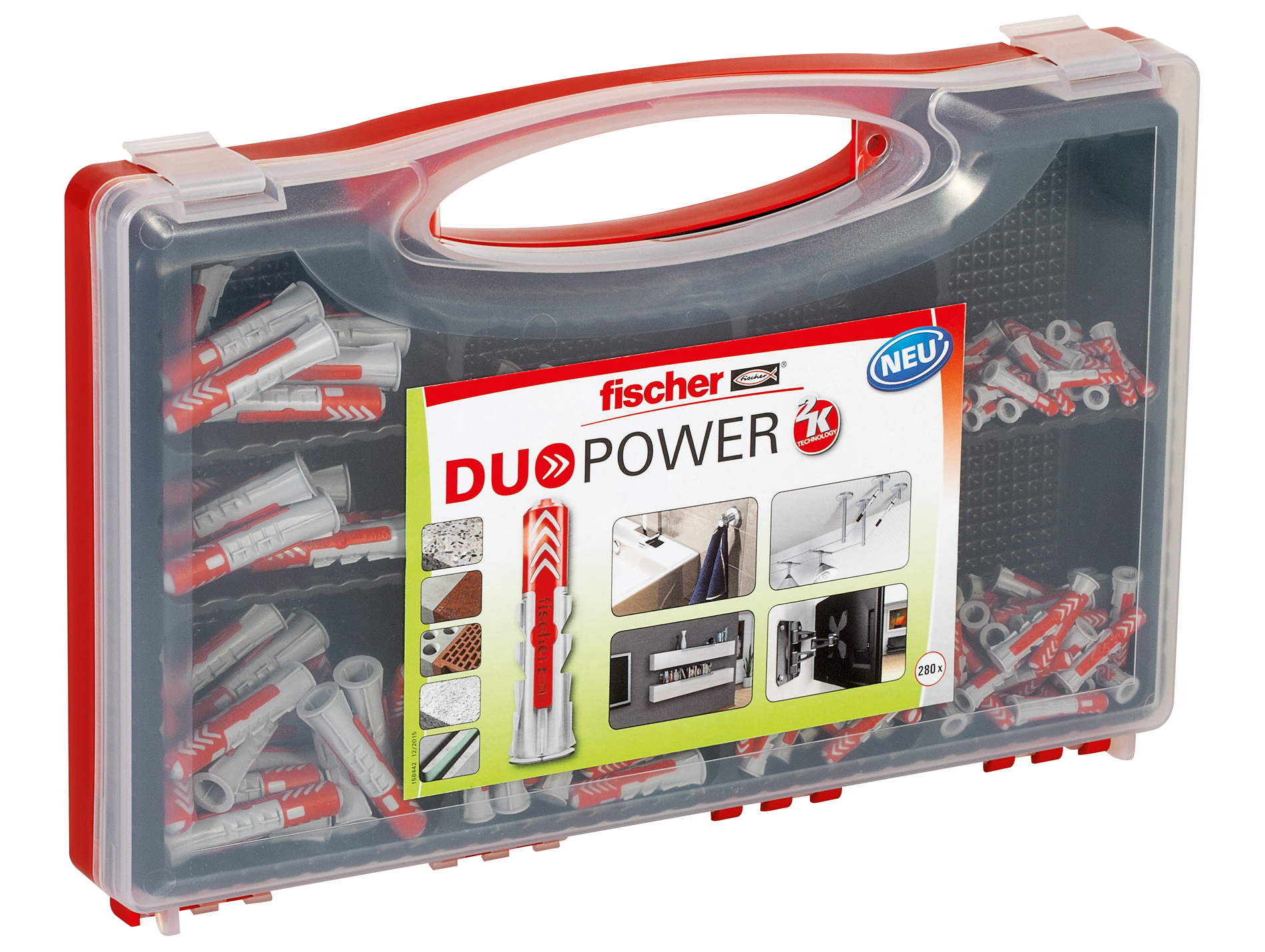 Boîte de chevilles bi-matière tous matériaux FISCHER Red-box