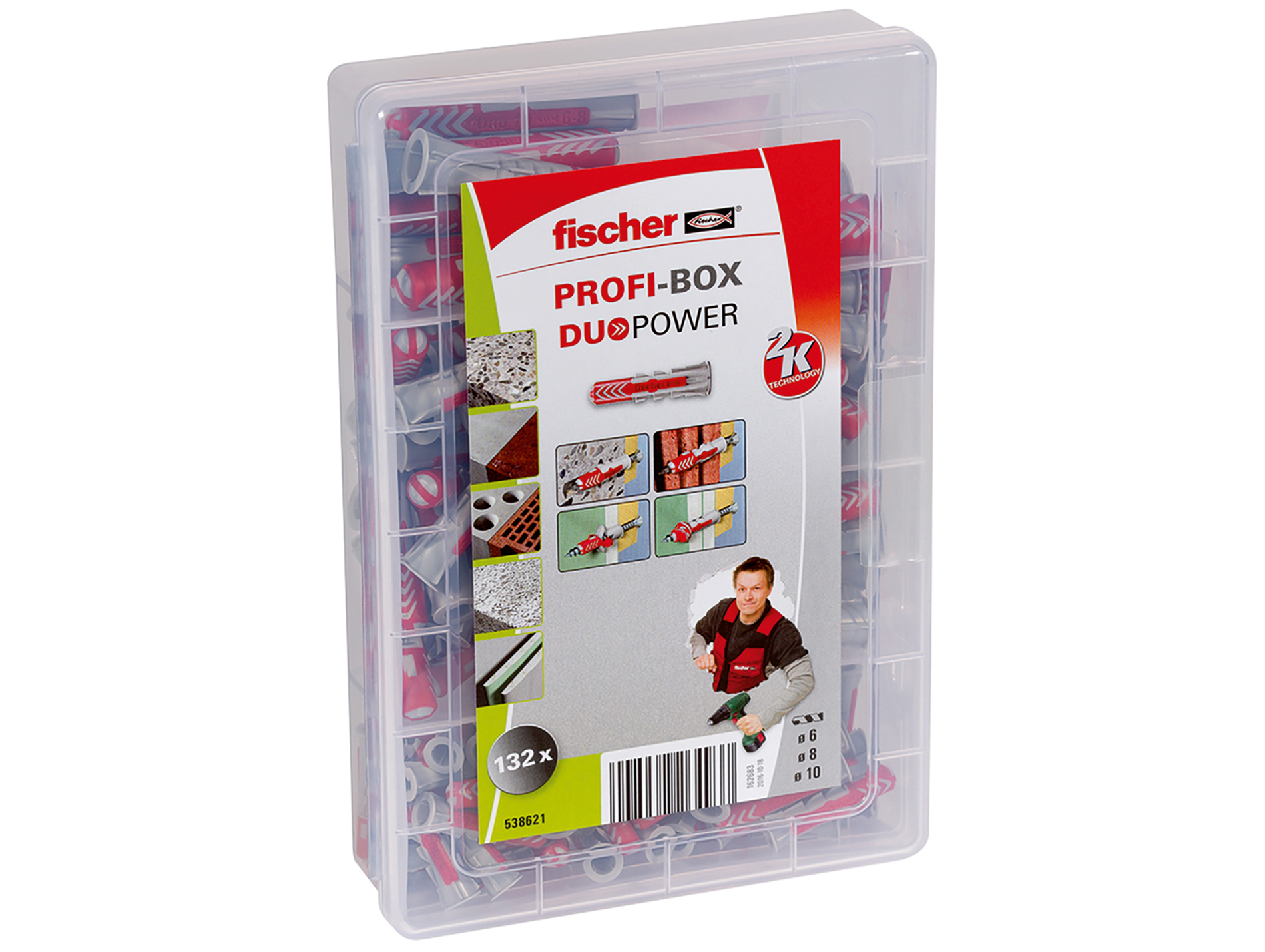 Boîte de chevilles bi-matière tous matériaux FISCHER Profi-box