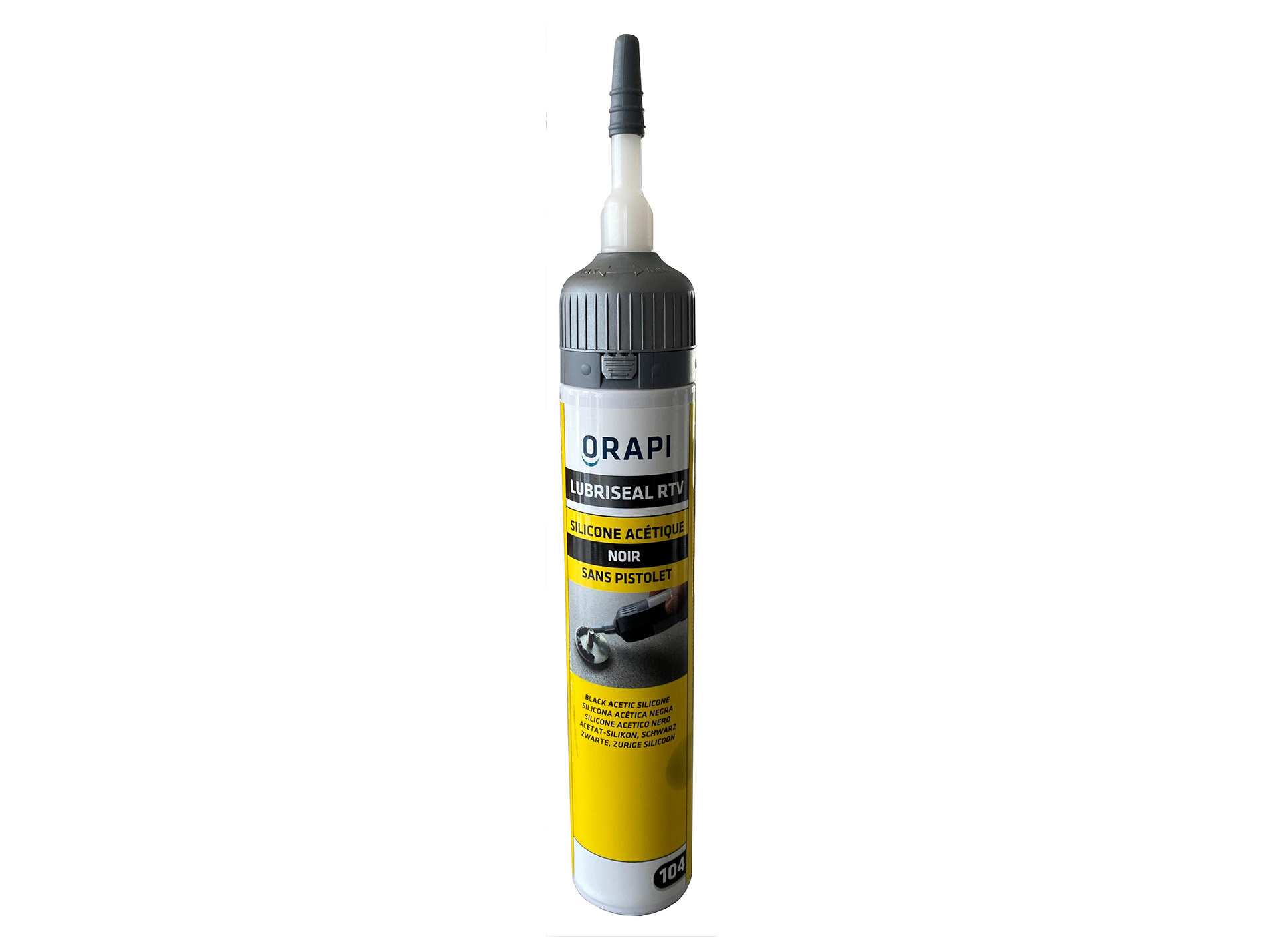 Mastic colle multi-usages ORAPI Lubriseal RTV acétique noir 200ml