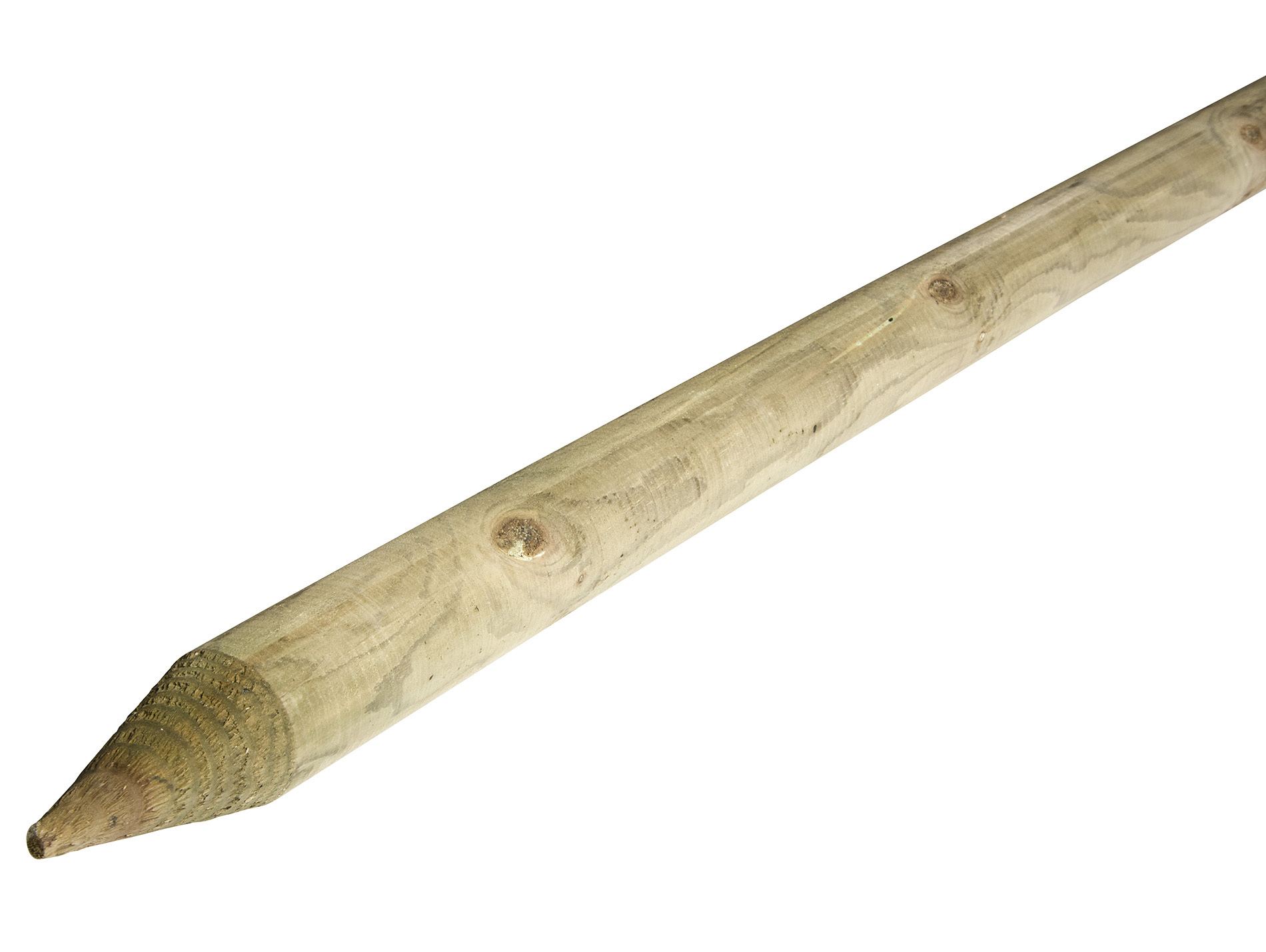 Rondin bois pointé SOLID Ø70mm L.1,8m vert