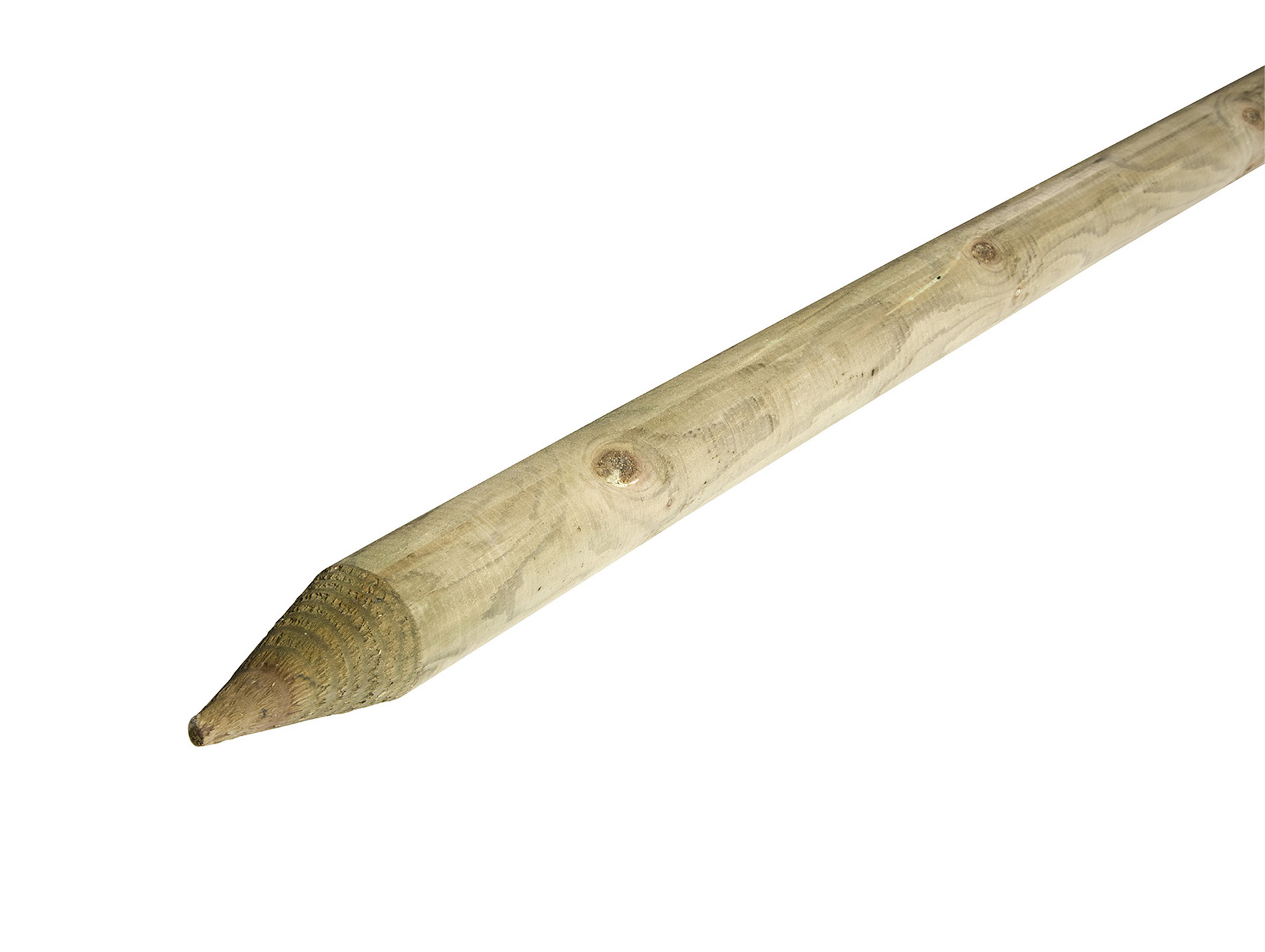 Rondin bois pointé SOLID Ø80mm L.1,5m vert