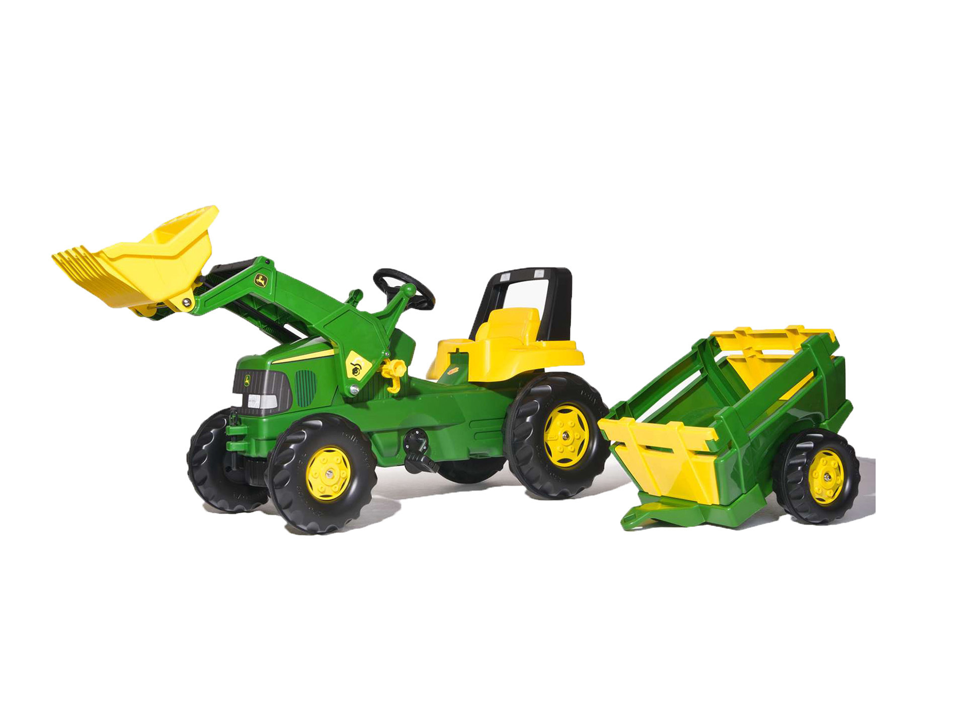 Tracteur à pédales Rolly Junior + pelle et remorque