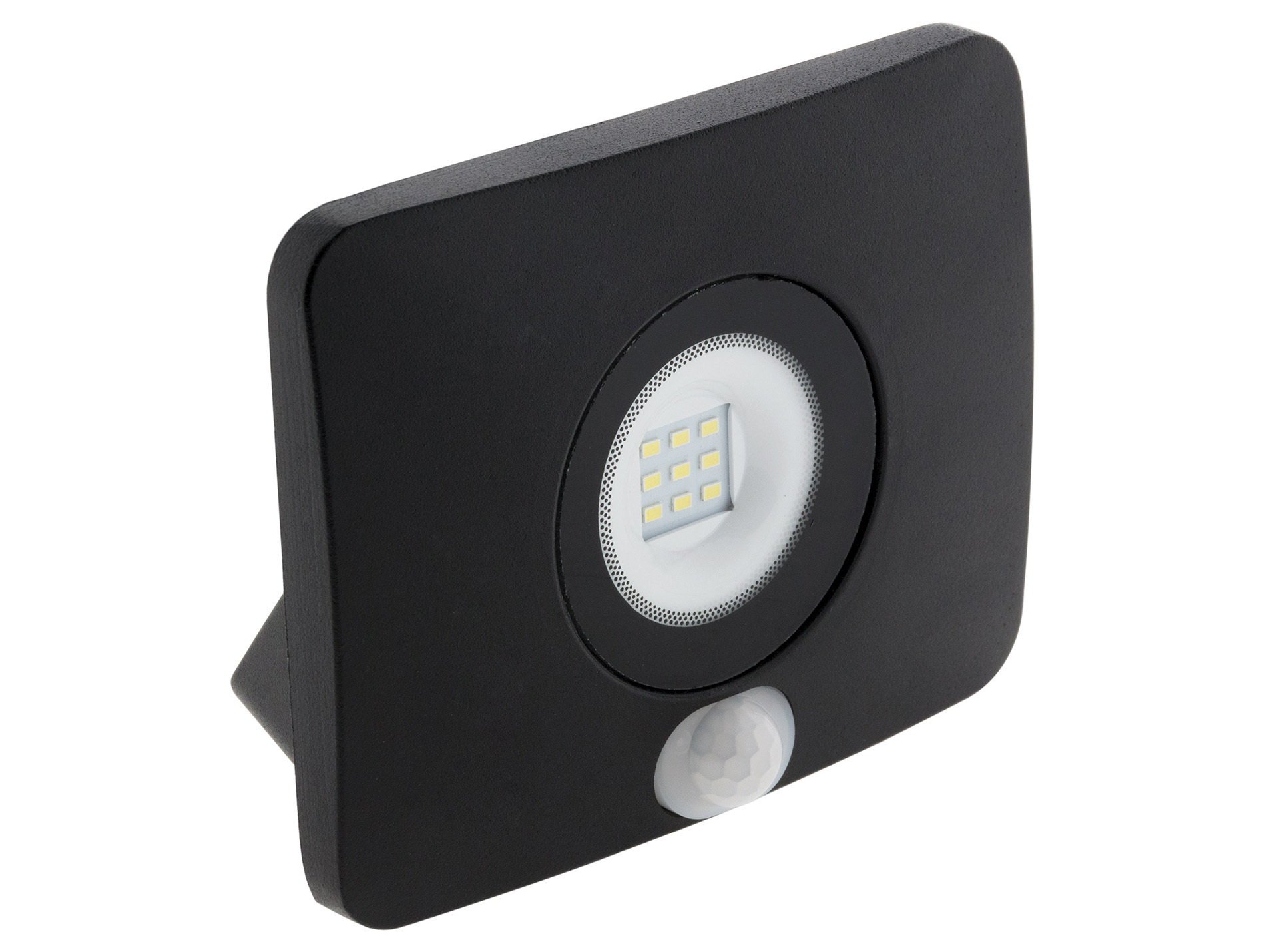 Projecteur Led 10W 800lm 6500K IP65 noir + détecteur