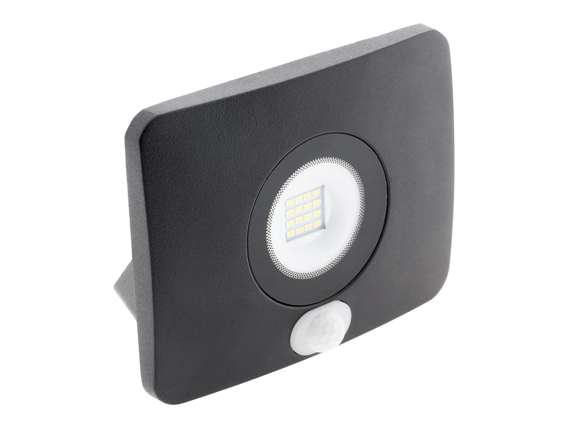 Projecteur Led 20W 1600lm 6500K IP65 noir + détecteur
