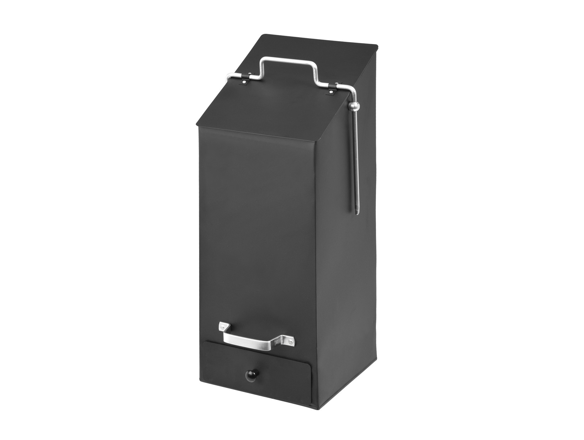 Seau à granulés noir Versis acier