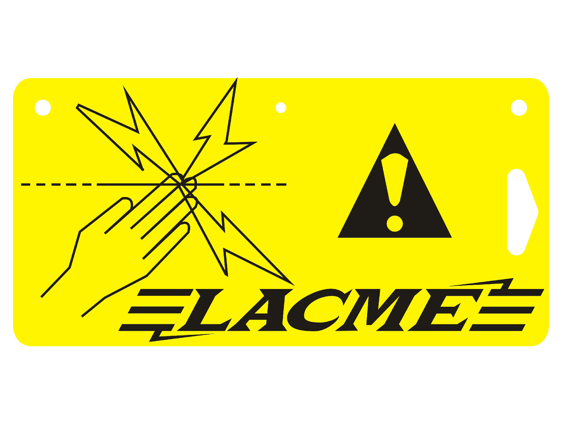 Plaque signalétique LACME pour clôture électrique x10