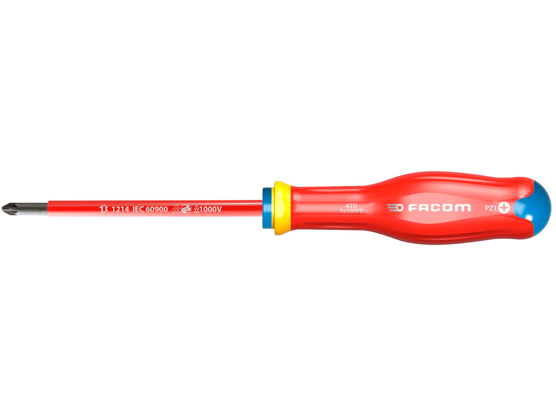 Tournevis FACOM Protwist Isolé 1000V Pozidriv 1x100