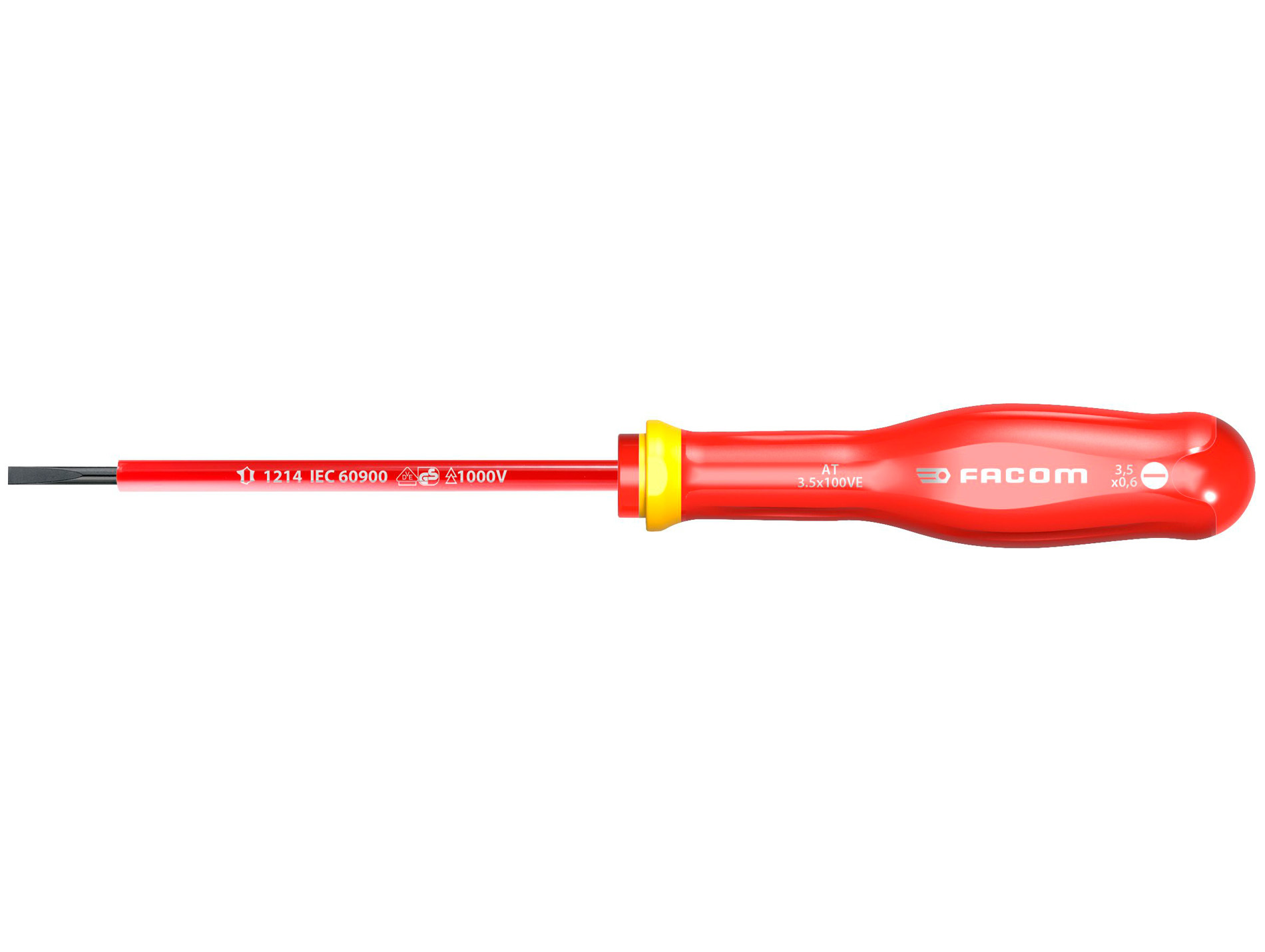 Tournevis FACOM Protwist Isolé 1000V Plat 3,5x100