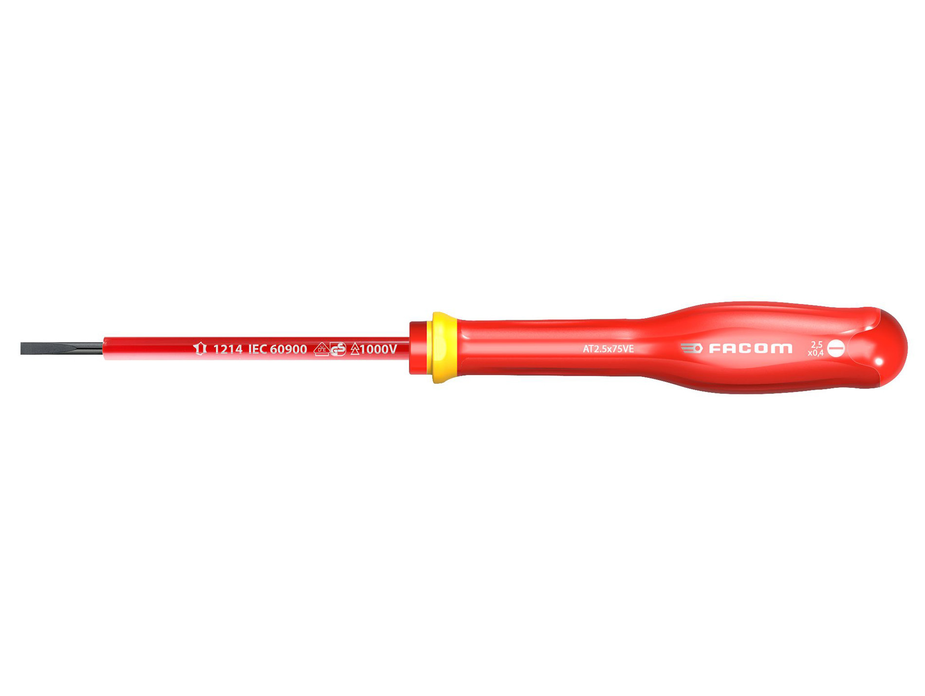 Tournevis FACOM Protwist Isolé 1000V Plat 2,5x50
