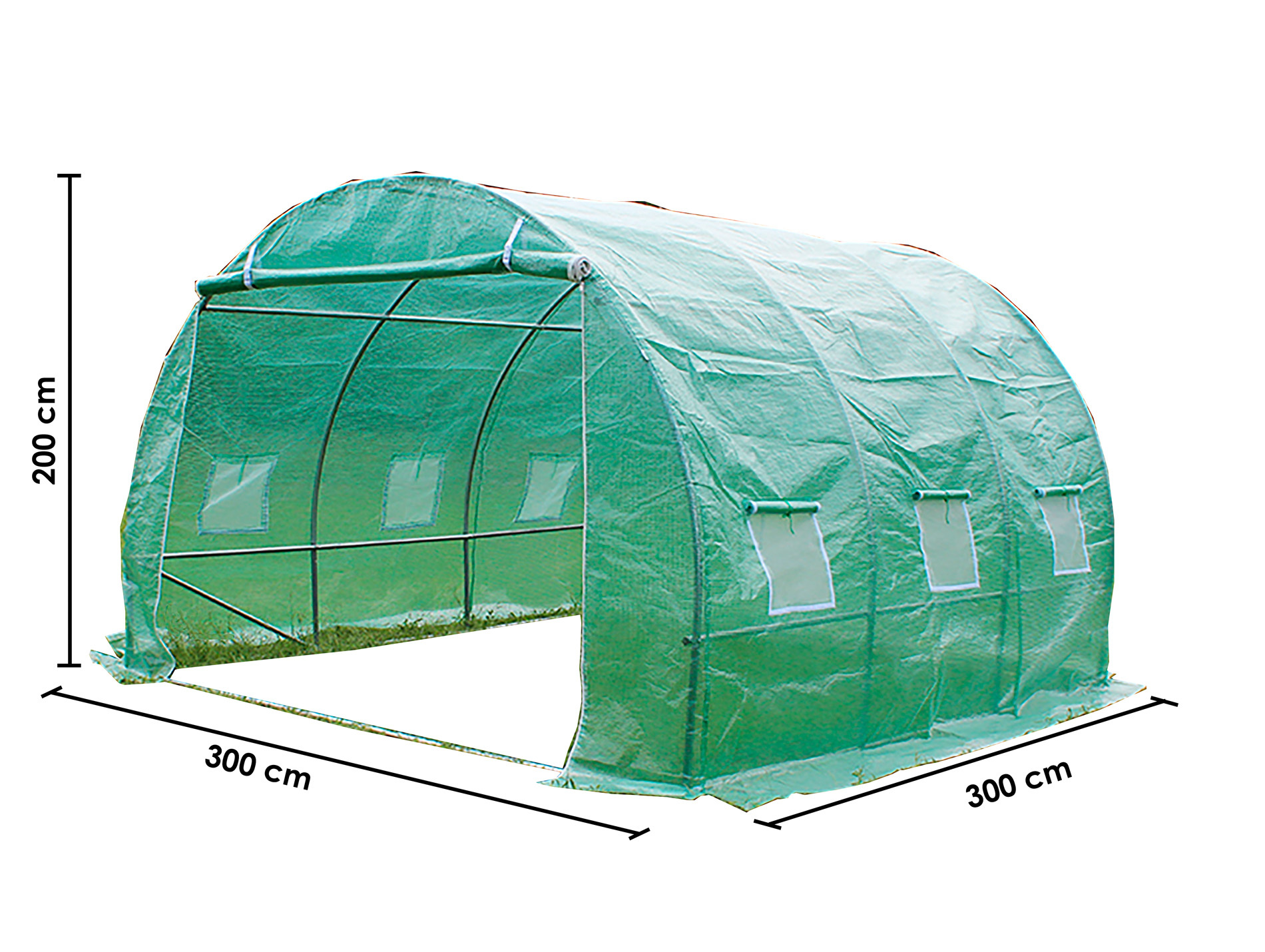 Serre tunnel structure métal 9m² FORESTA SRA 3030
