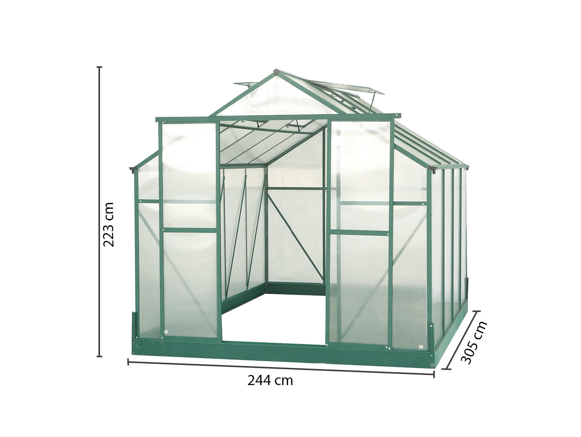 Serre alu et polycarbonateFORESTA SR3024   7,44²