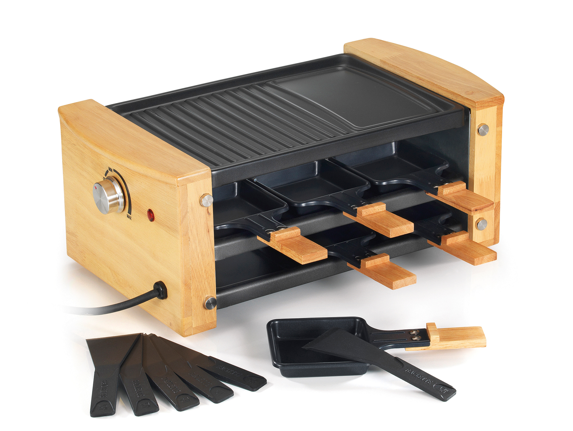Appareil à raclette et gril 6 personnes 900W