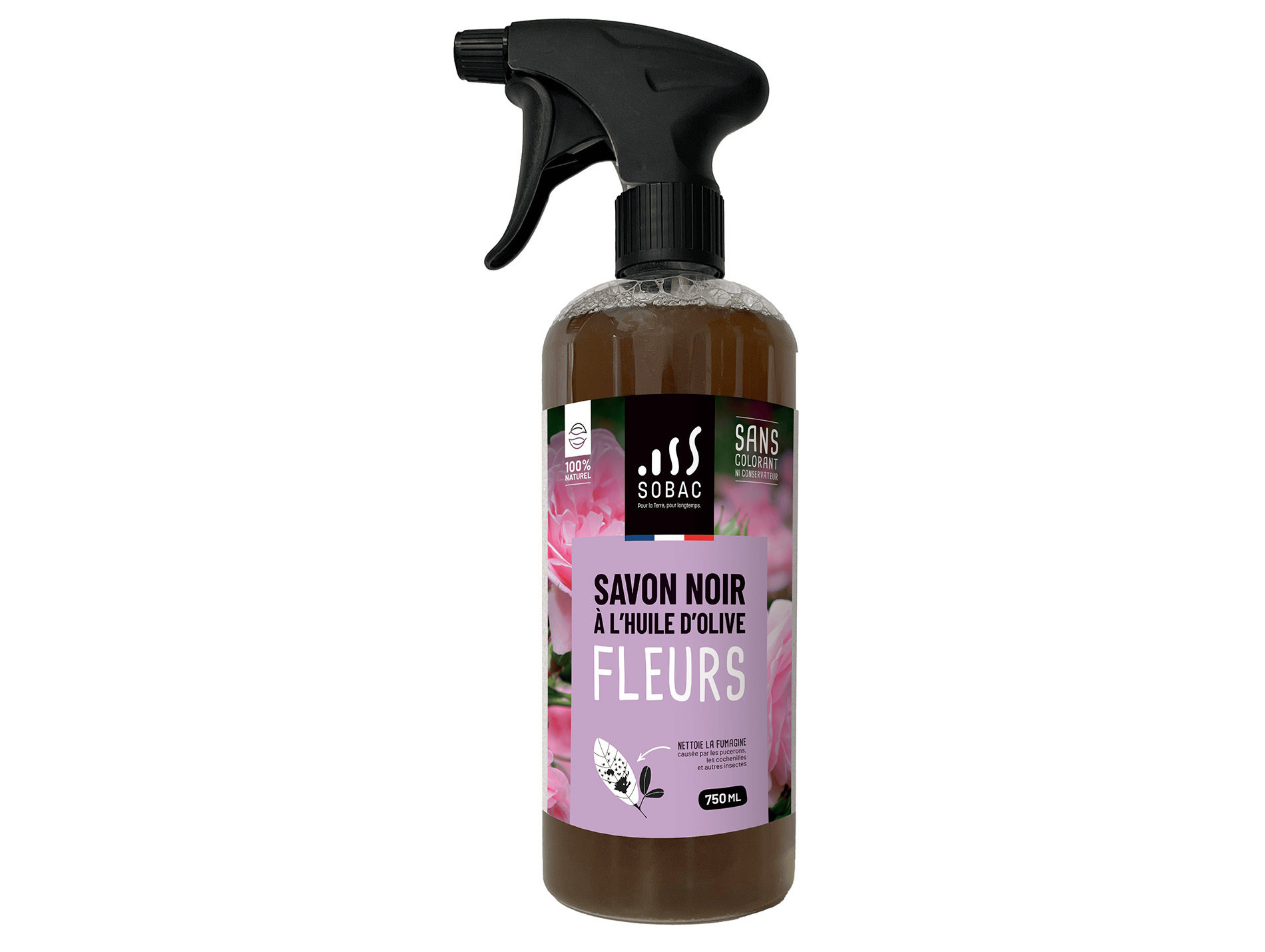 Savon noir prêt à l'emploi pour fleurs SOBAC 750ml
