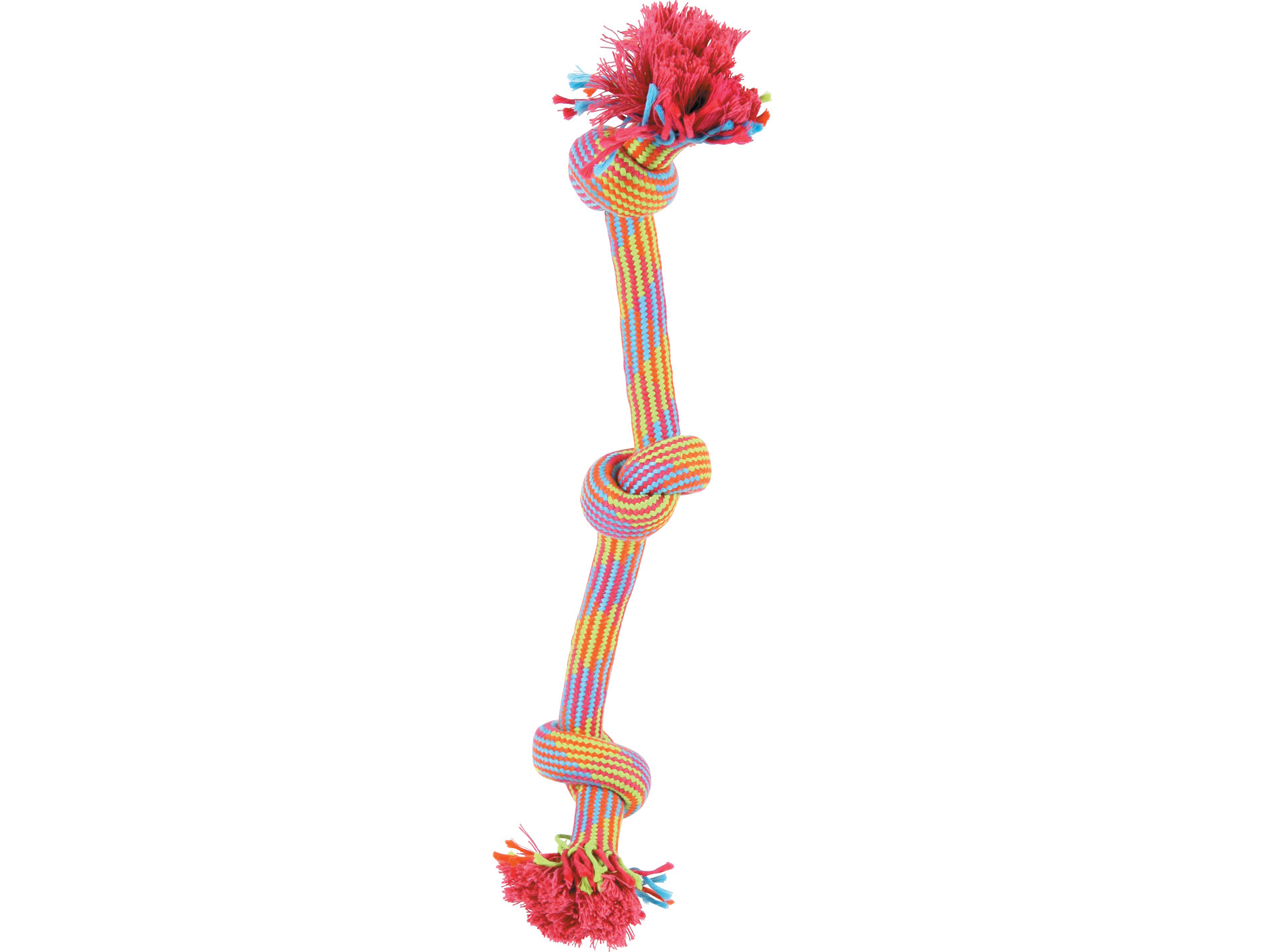 Jouet corde 3 noeuds couleur 48cm