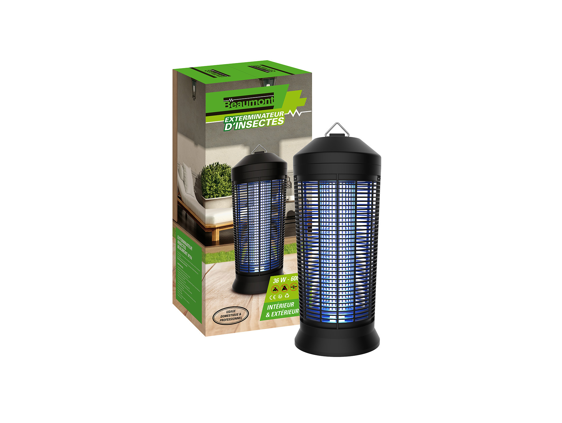 Exterminateur d'insectes BEAUMONT 36W 600m²