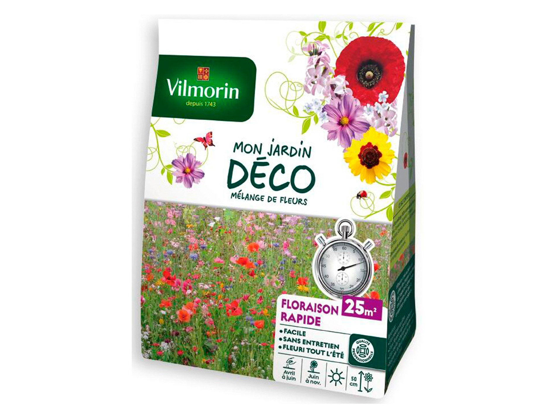 Mélange de fleurs Floraison Rapide VILMORIN 25m²