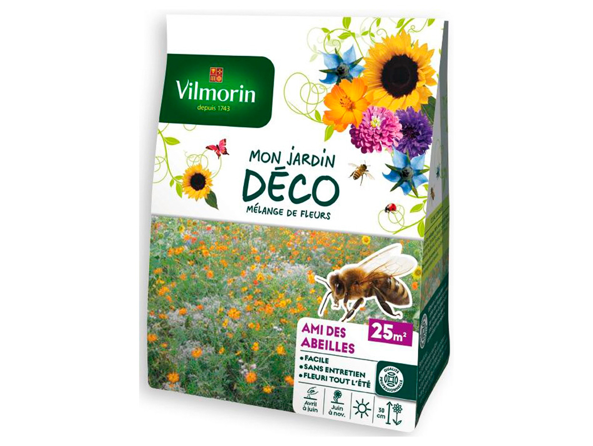 Mélange de fleurs Ami des Abeilles VILMORIN 25m²