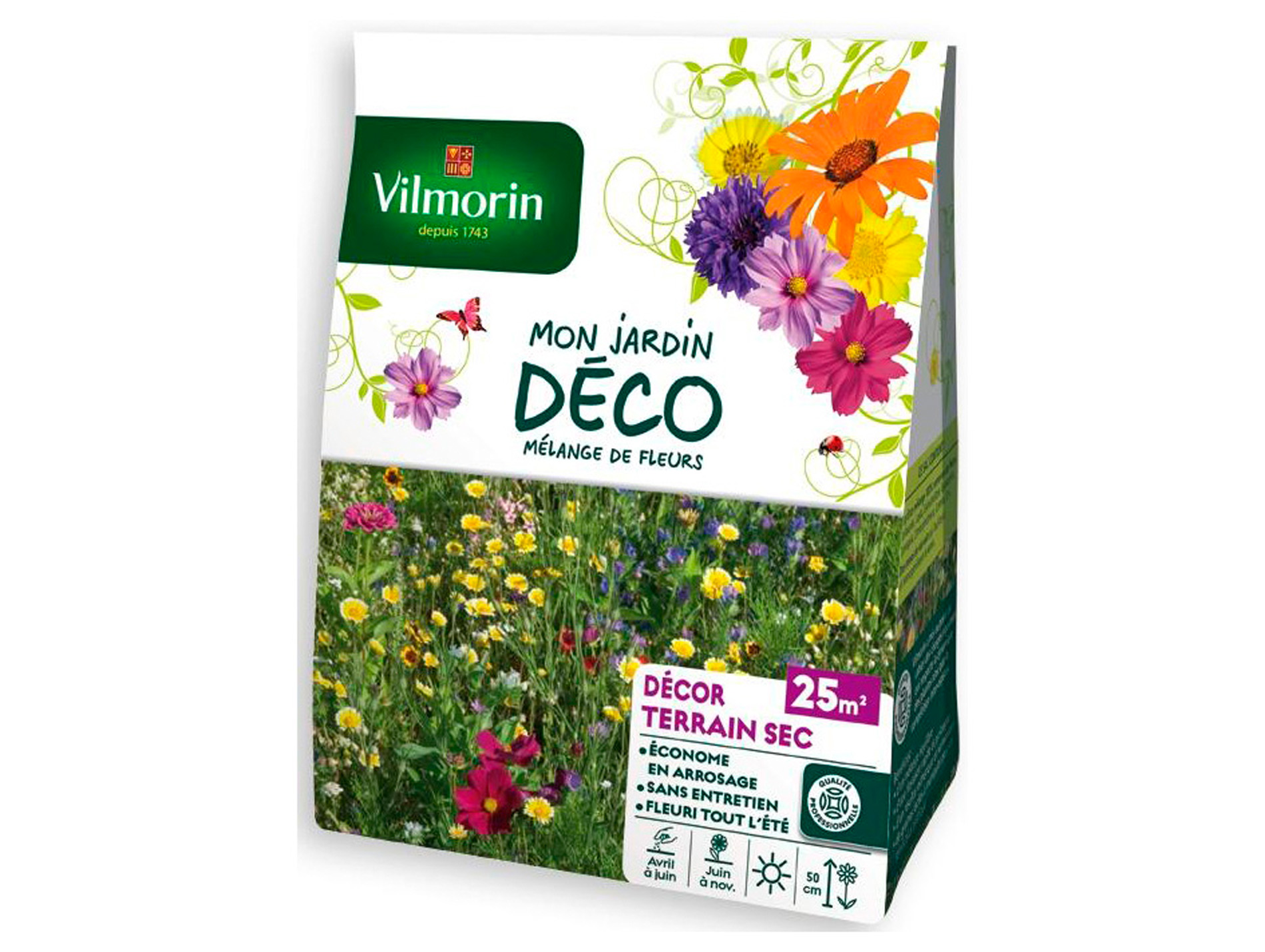 Mélange de fleurs Terrain Sec VILMORIN 25m²