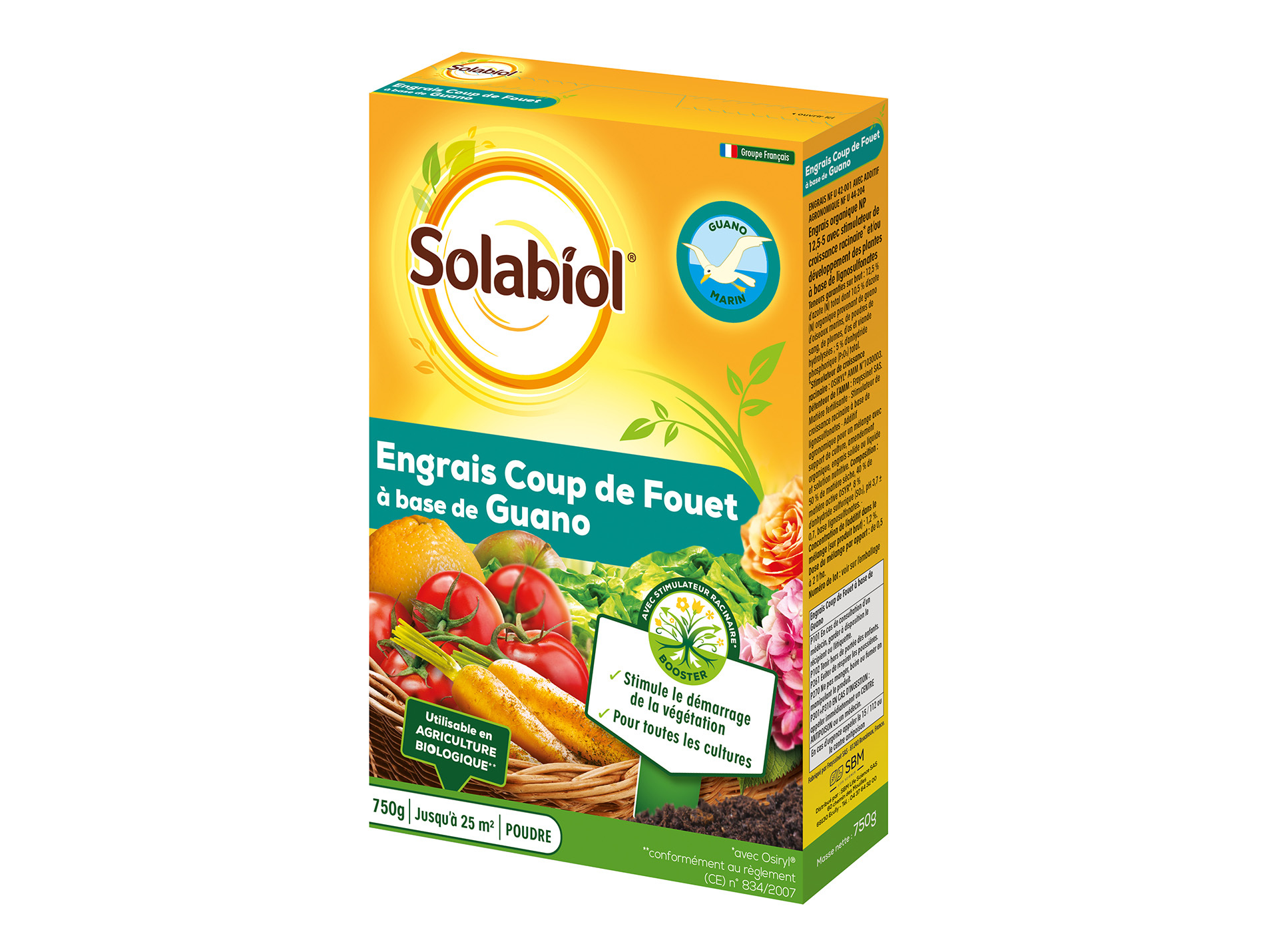 Engrais naturel coup de fouet SOLABIOL guano 750g