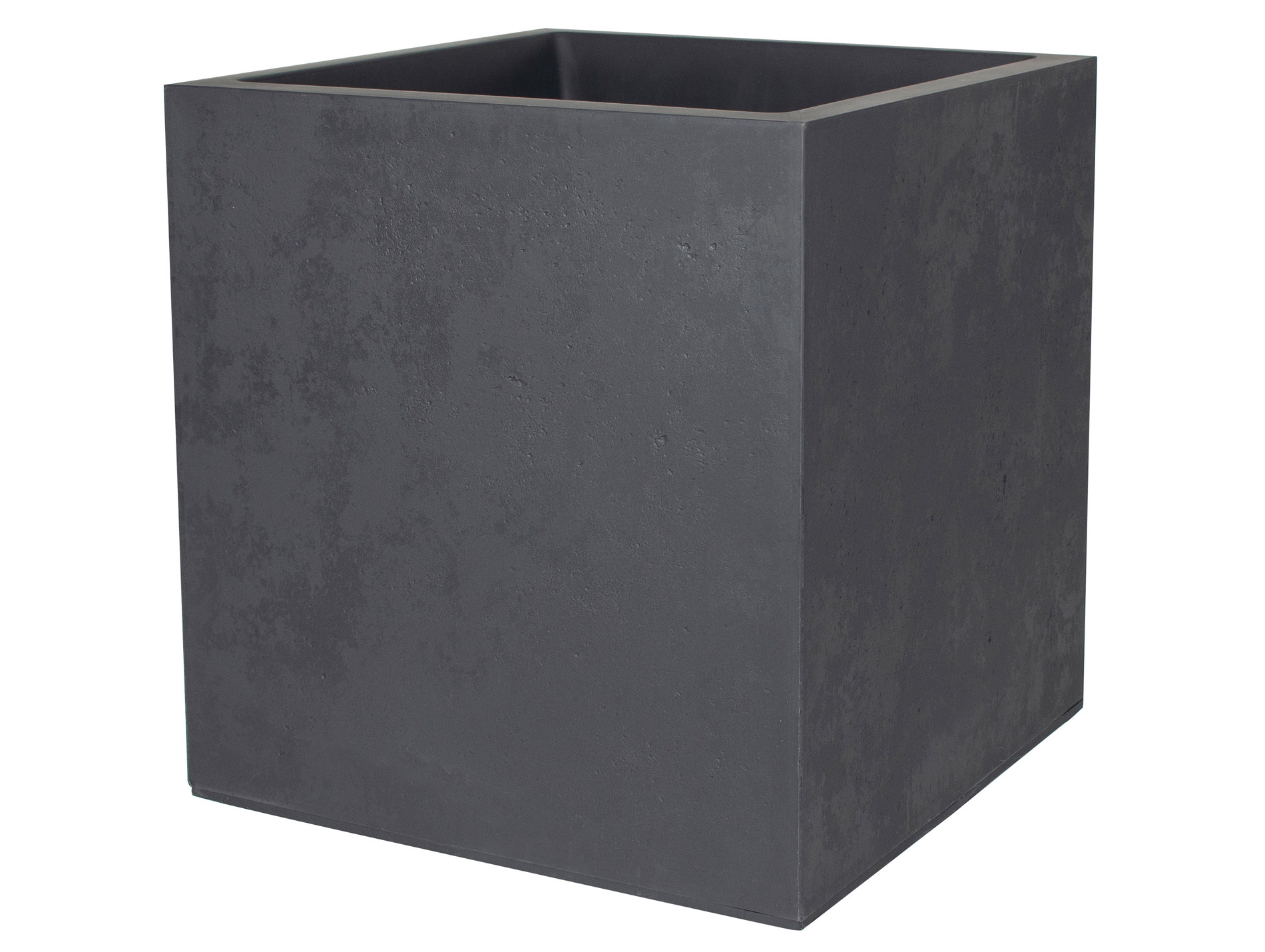 Pot carré EDA Basalt anthracite 40cm 31l