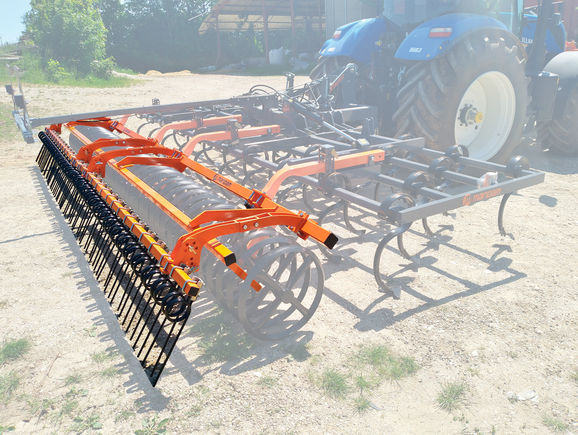 Herse à peigne derrière rouleau du déchaumeur SPEC HD 4,80m