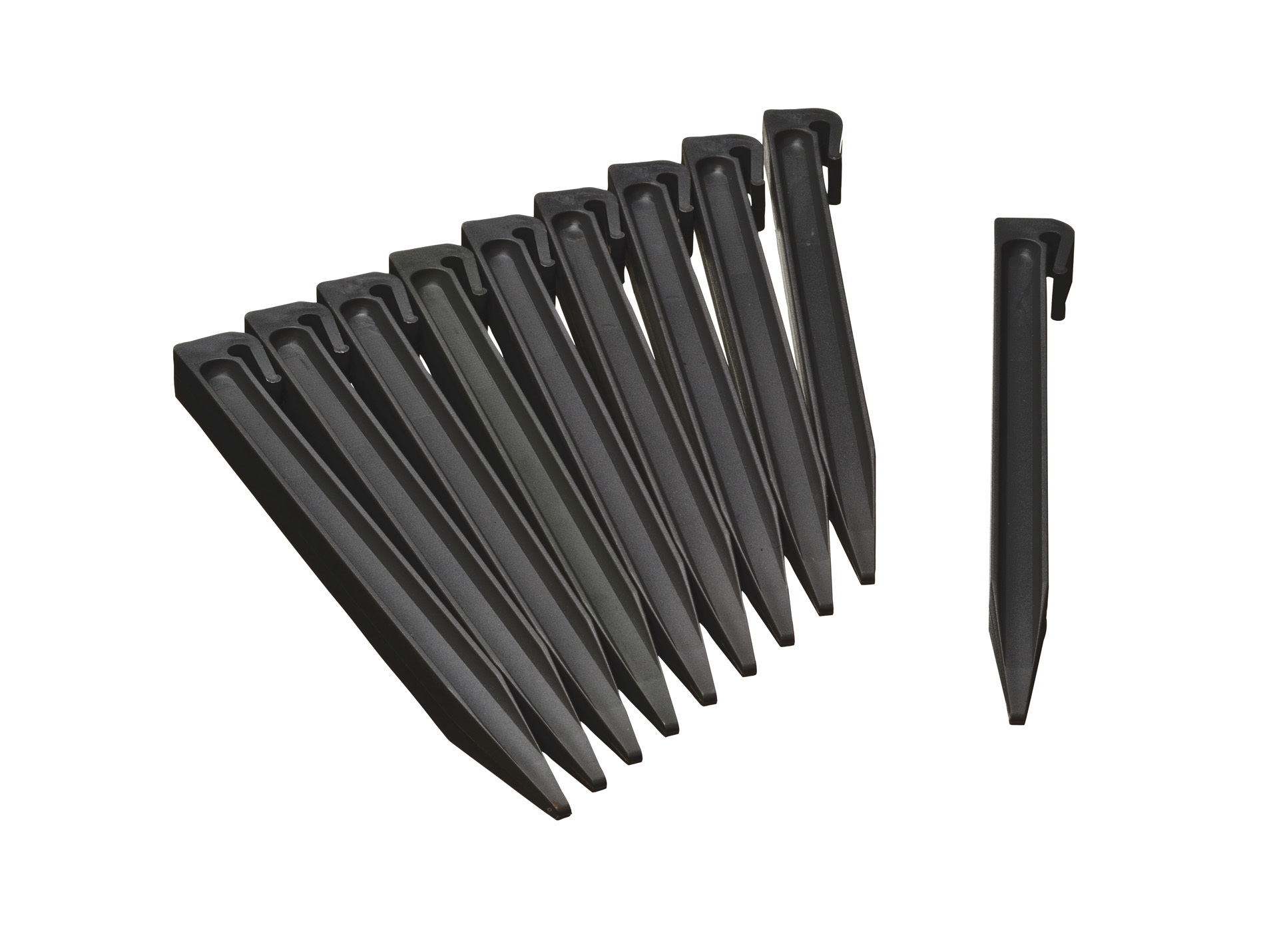 Piquet pour bordures de jardin x10 PE recyclé noir