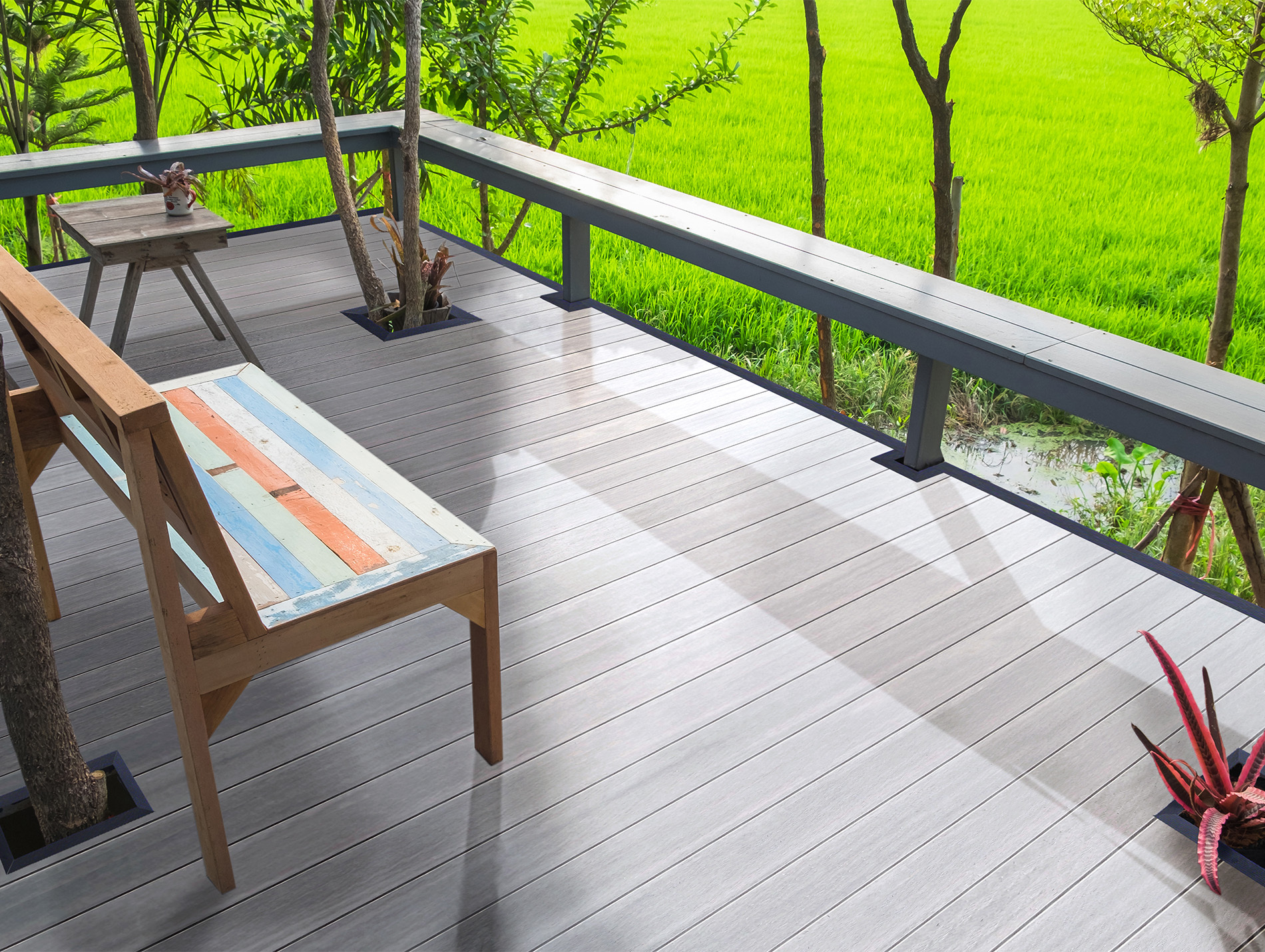 Lame de terrasse Optima Eko 300x16,1x2,6cm basalte