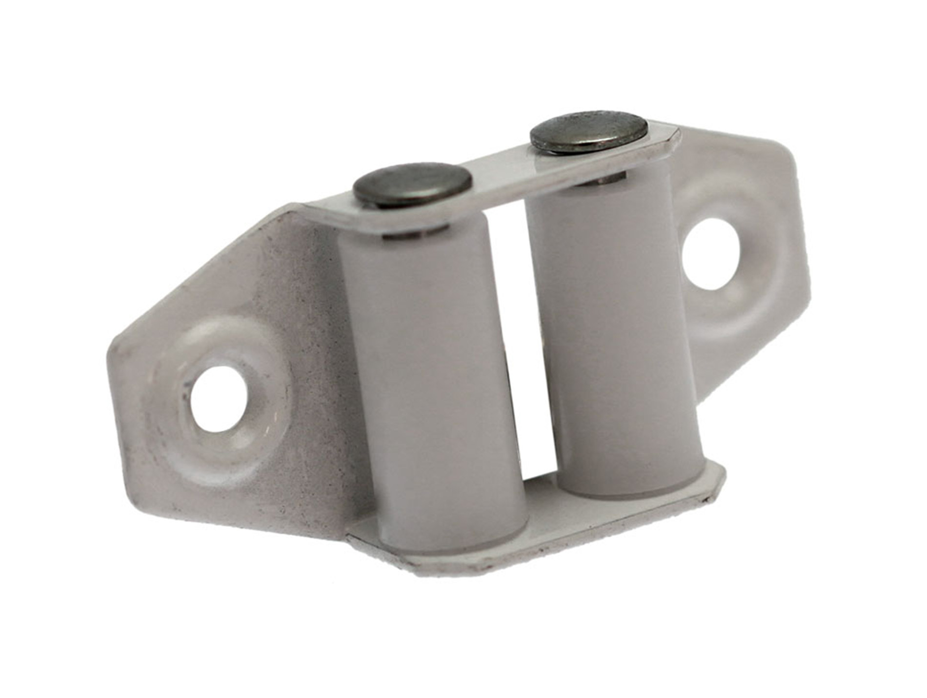 Guide sangle à galet pour sangle de 20-22mm acier blanc