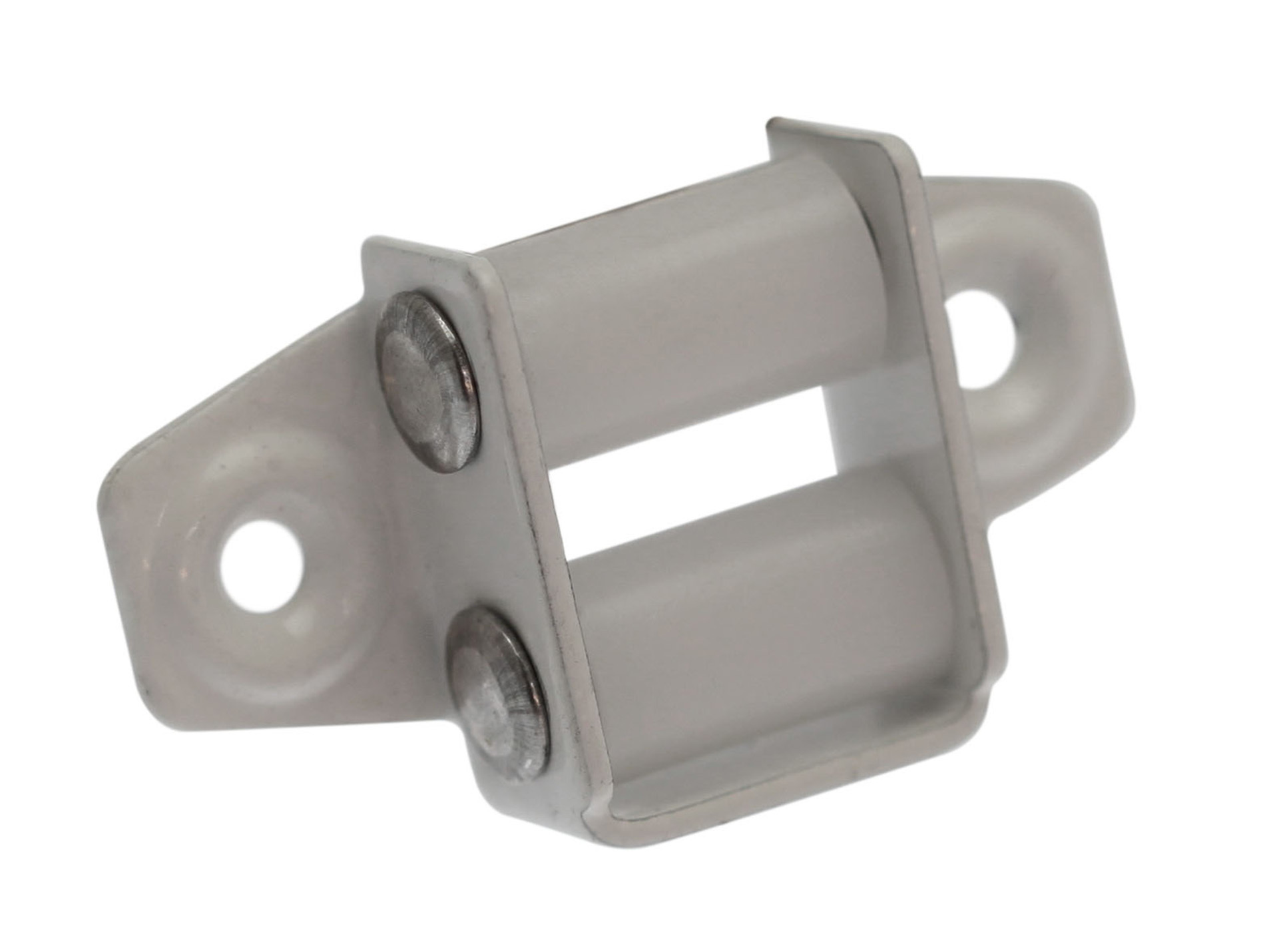 Guide sangle à galet pour sangle de 14-15mm acier blanc