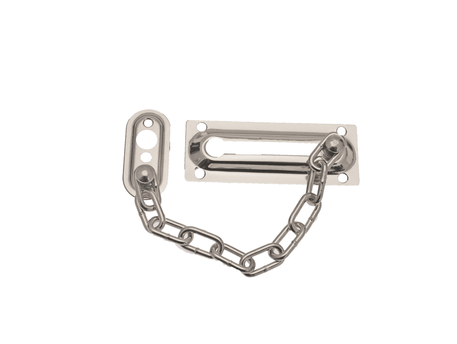 Entrebâilleur chaîne de porte chromé à visser 170mm