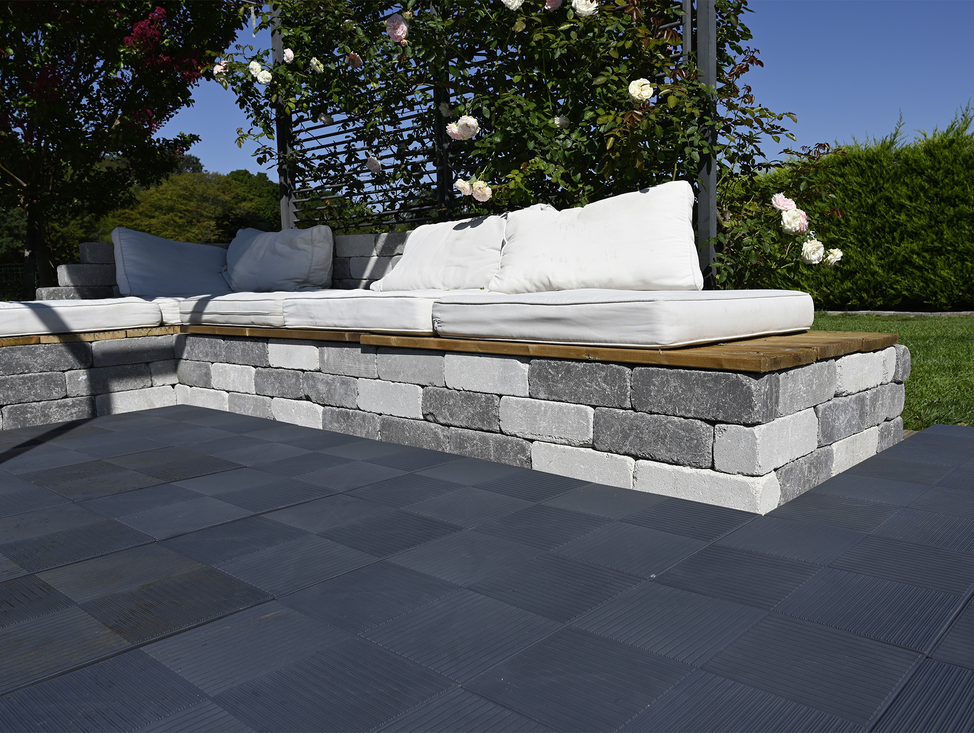 Barrette béton Oldys 30x10x10cm nuances de gris