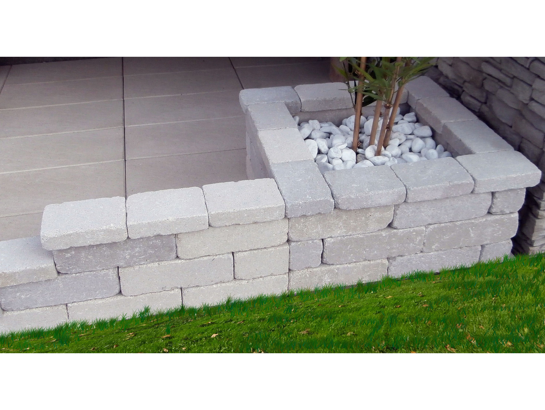 Barrette béton Oldys 30x10x10cm ton pierre